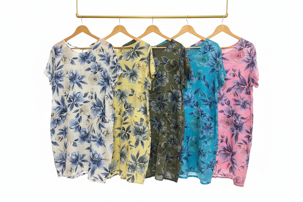 Cotton printed pocket dress