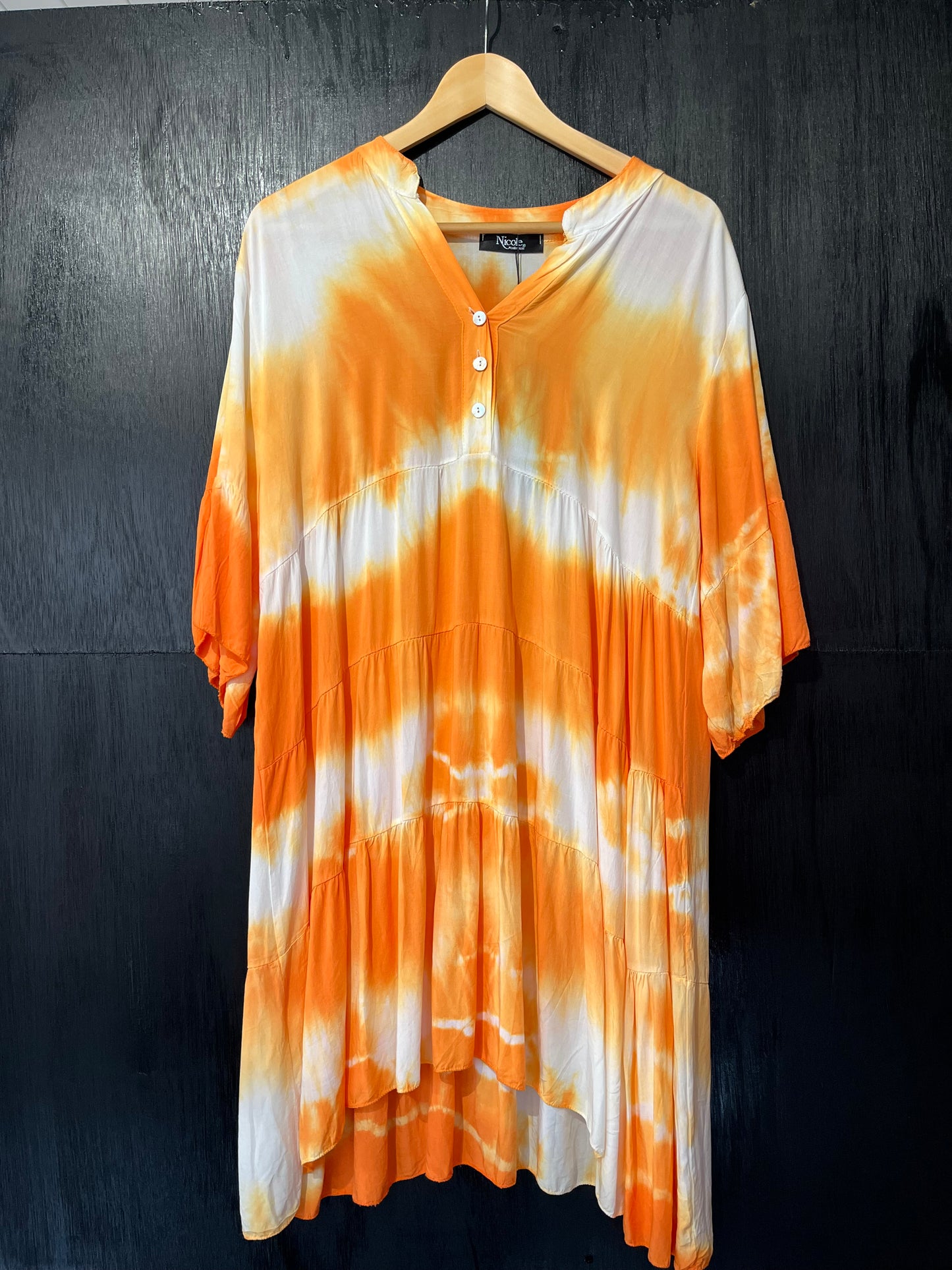 Ladies Tie Dye button front dress
