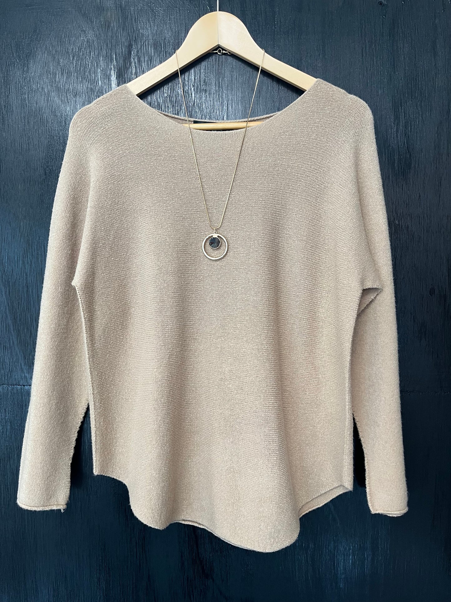 Beautiful soft knit jumper with necklace