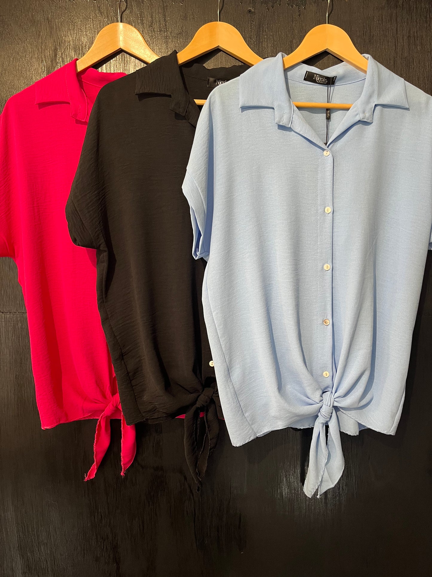 Tie Hem button front shirt