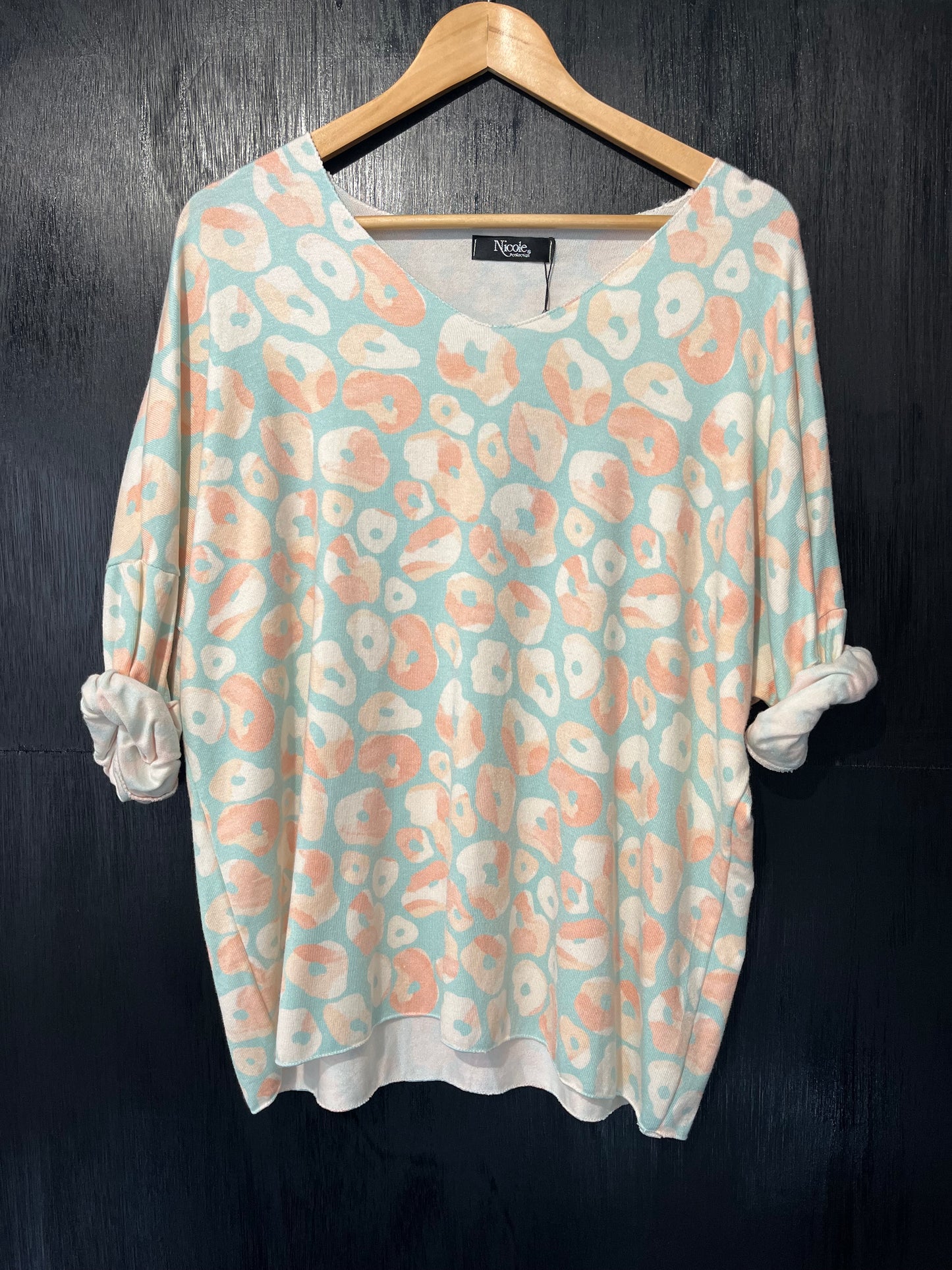 soft knit light weight animal print jumper