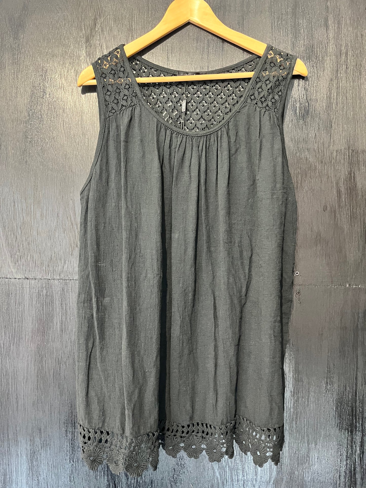Crochet panel vest top