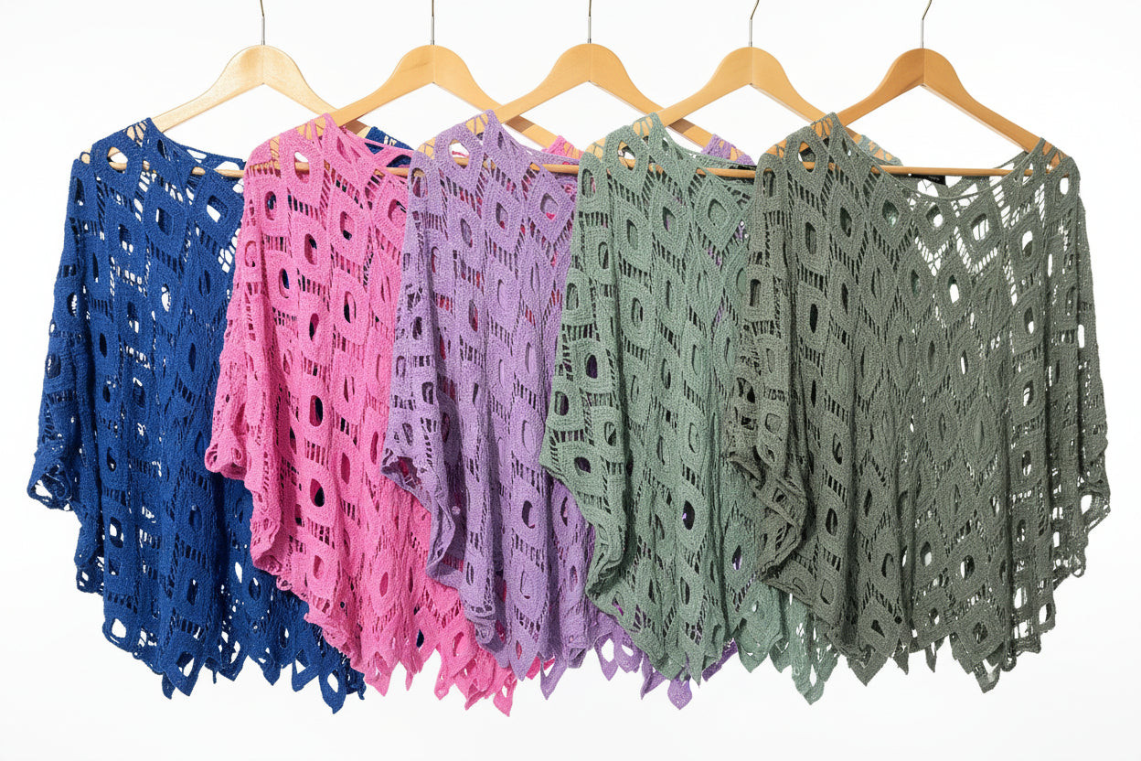 chunky crochet tunic with cami set