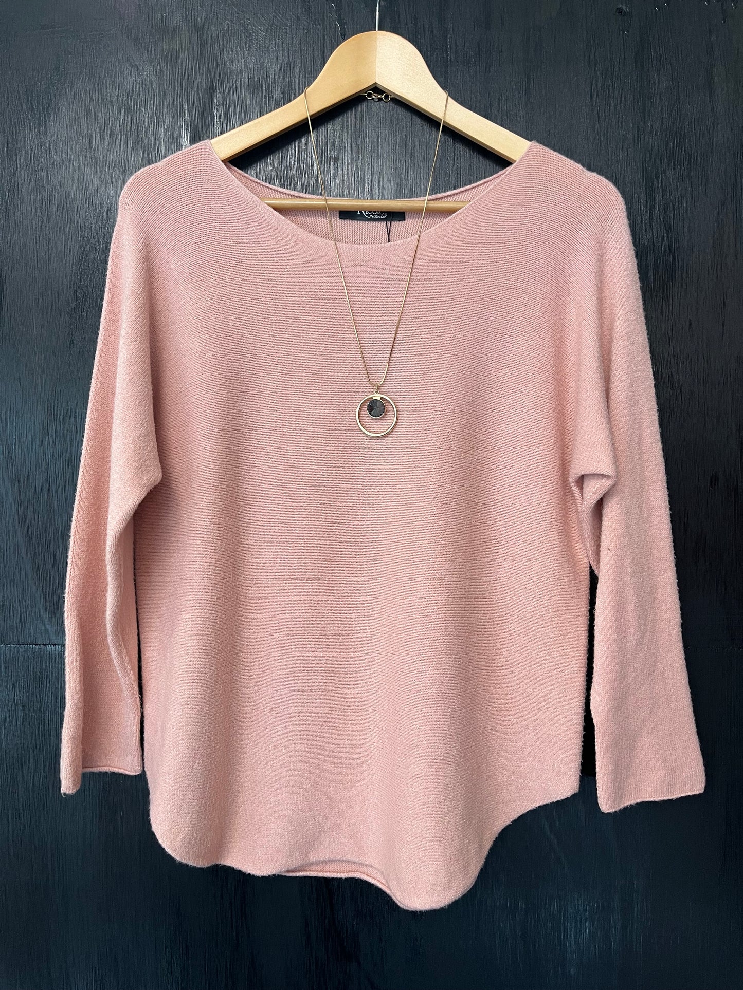Beautiful soft knit jumper with necklace