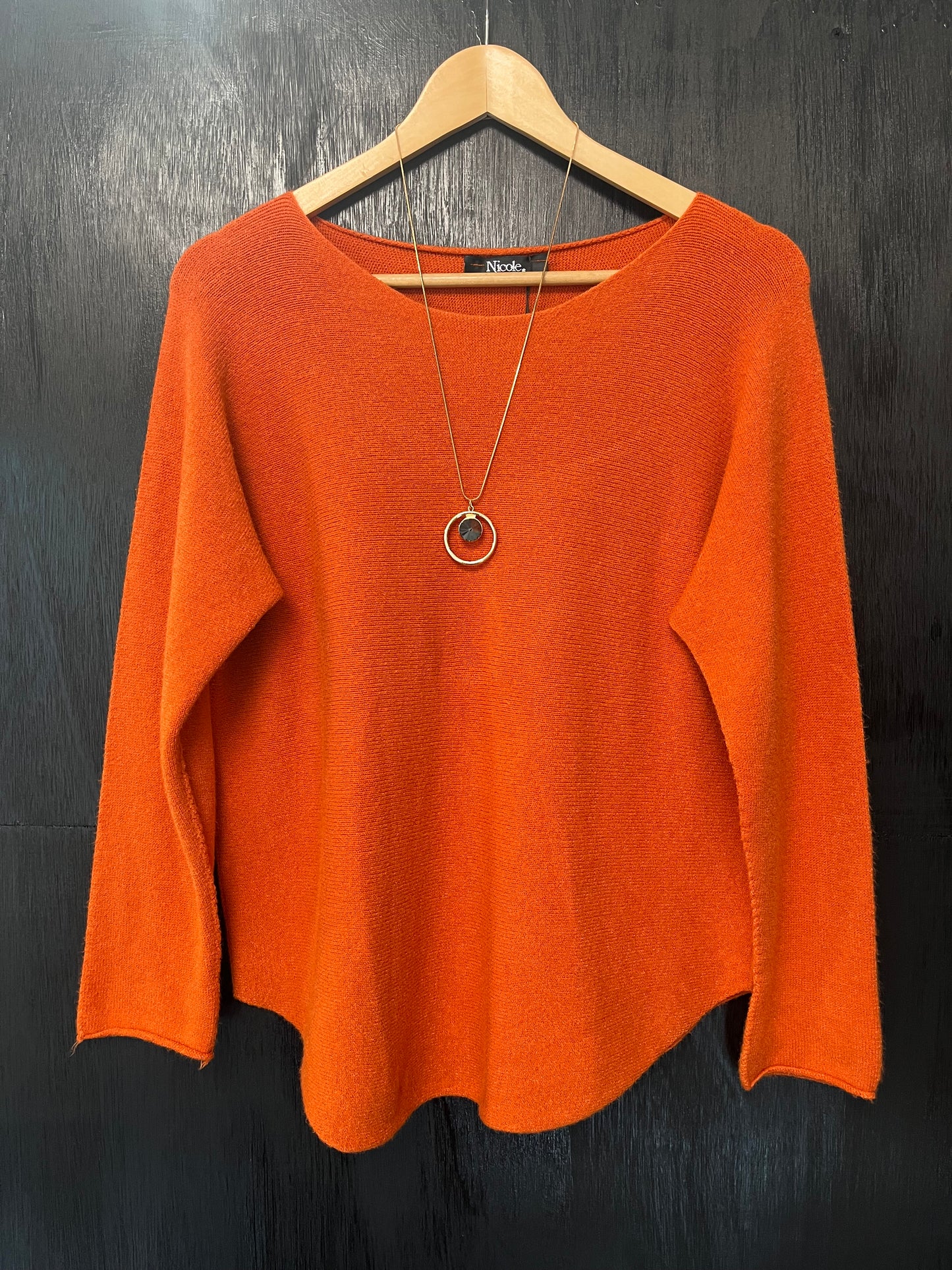 Beautiful soft knit jumper with necklace