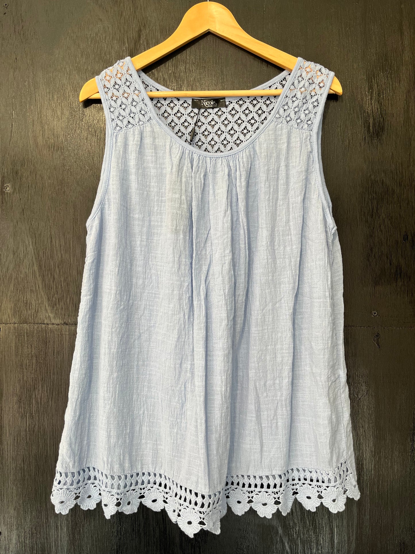 Crochet panel vest top