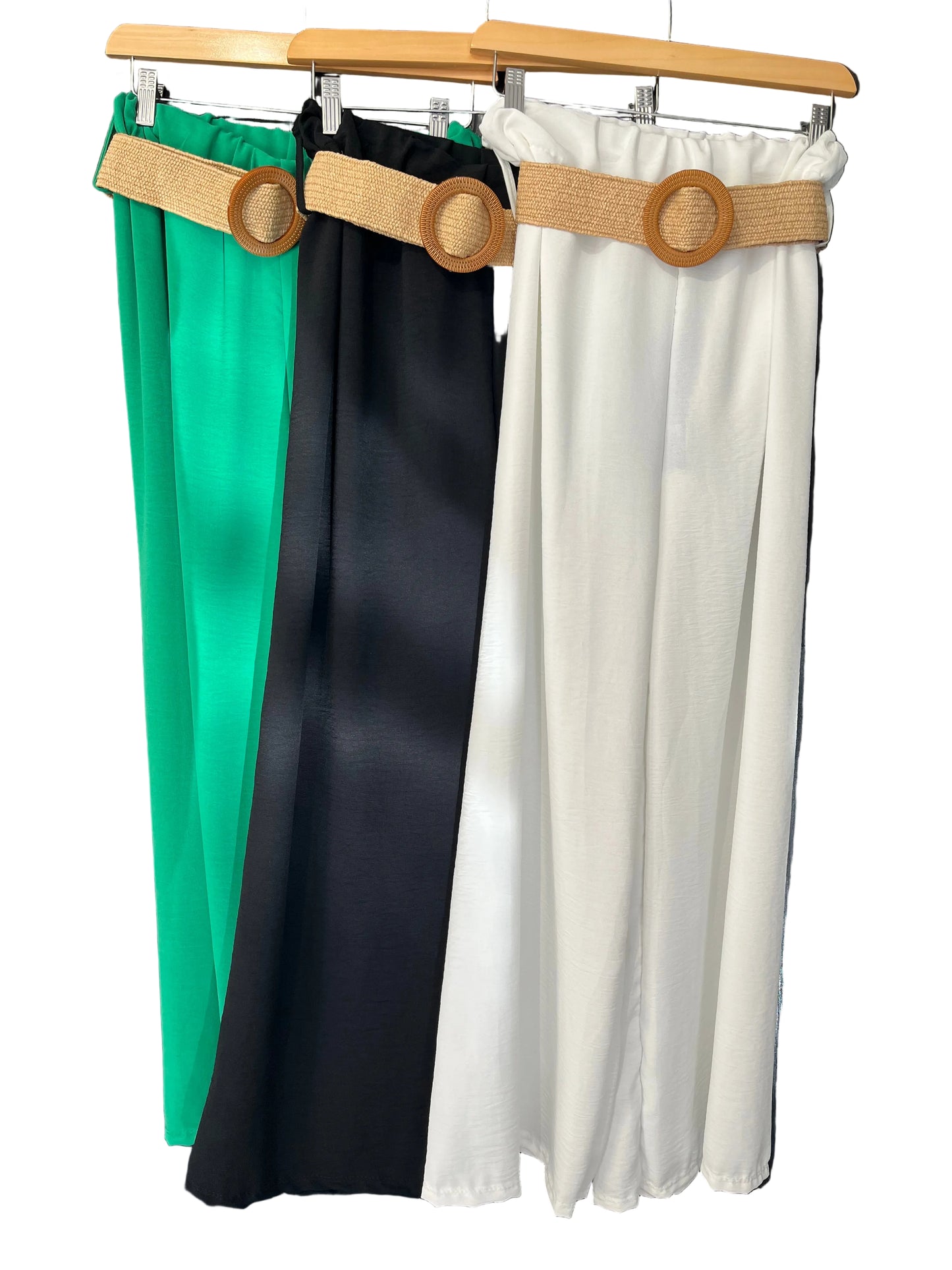wide leg trouser with Stretch Belt