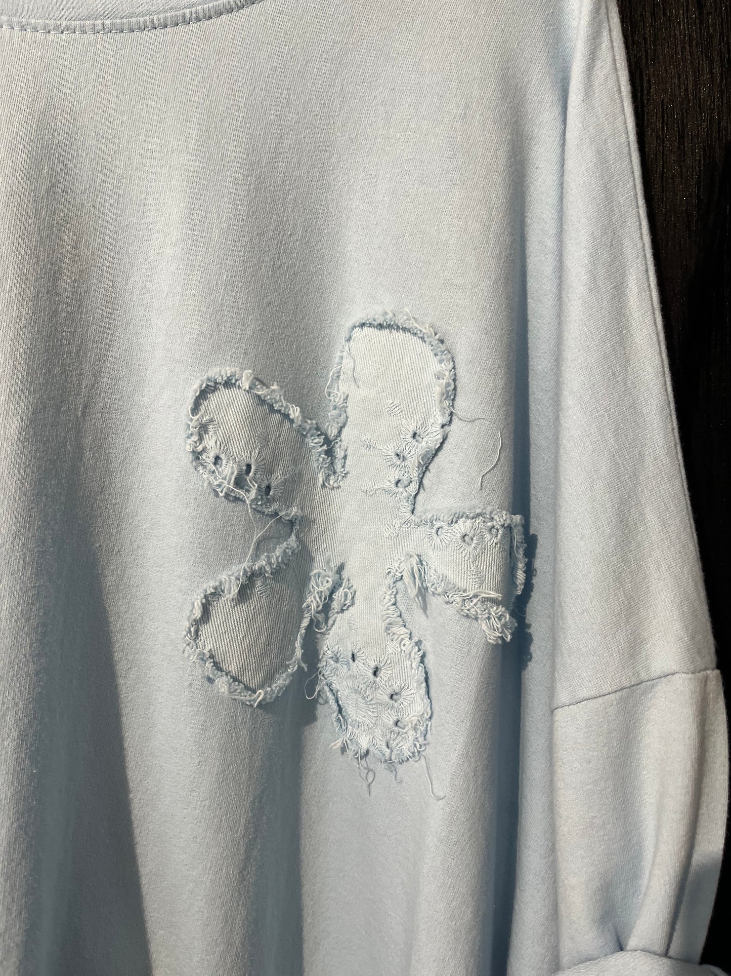 heavy weight cotton flower Appliqué jumper