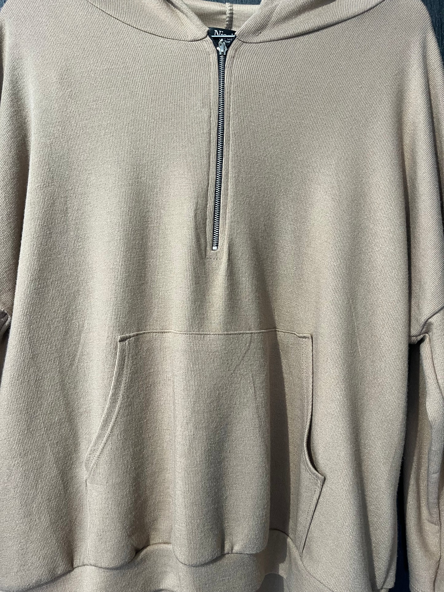 2pc leisure set zip hoodie with kangaroo pocket and pocket trousers