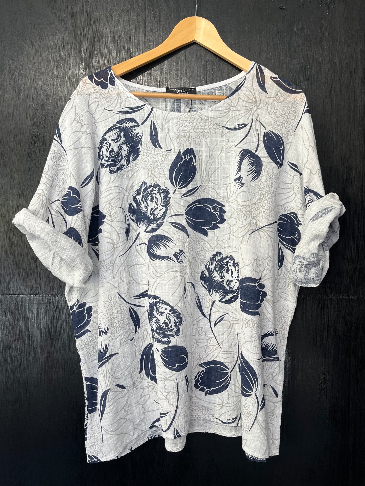 floral print cotton cheese cloth top