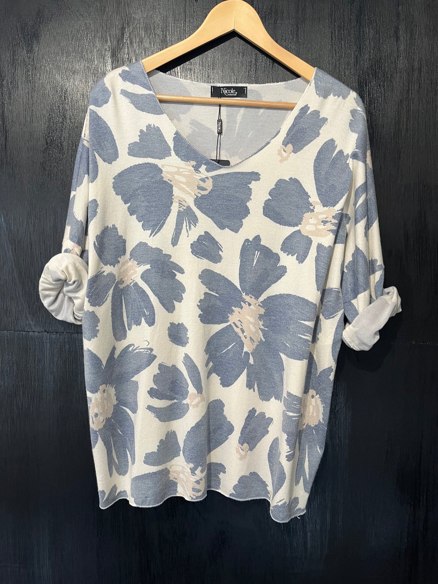 soft knit floral printed jumper