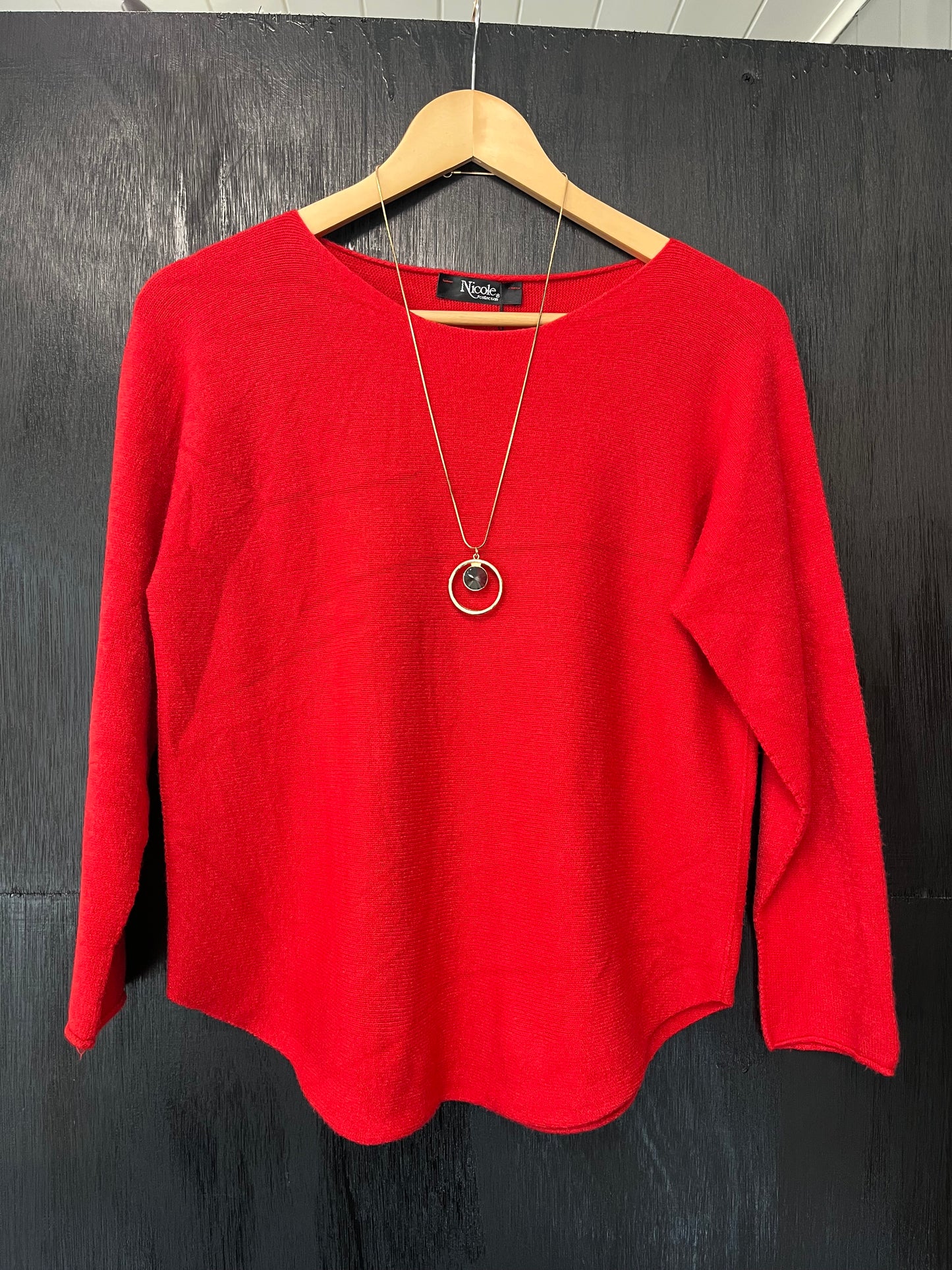 Beautiful soft knit jumper with necklace