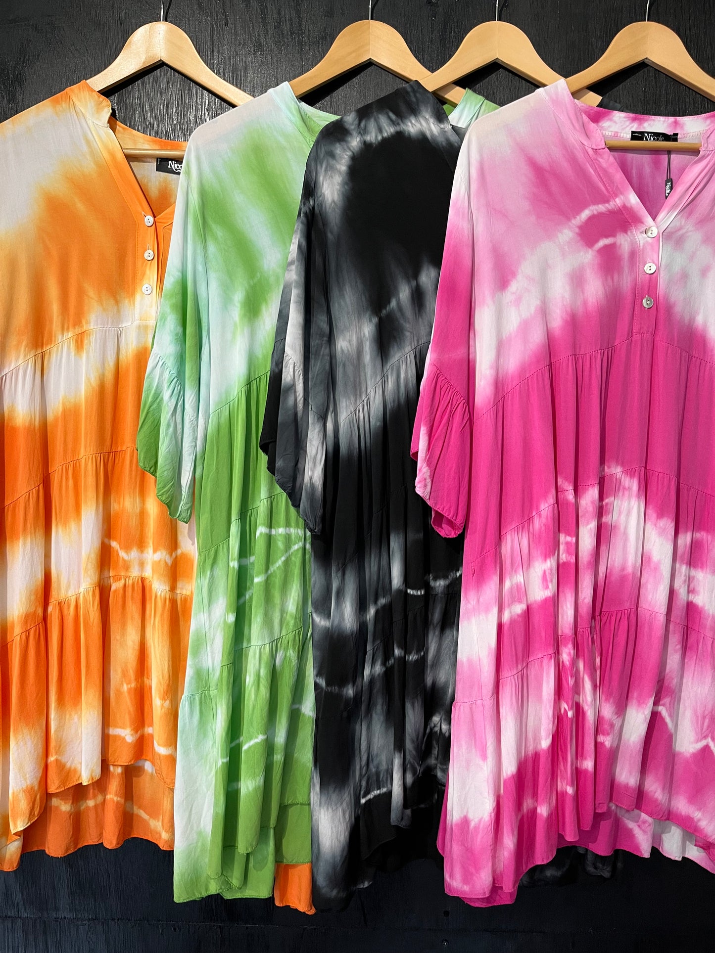 Ladies Tie Dye button front dress