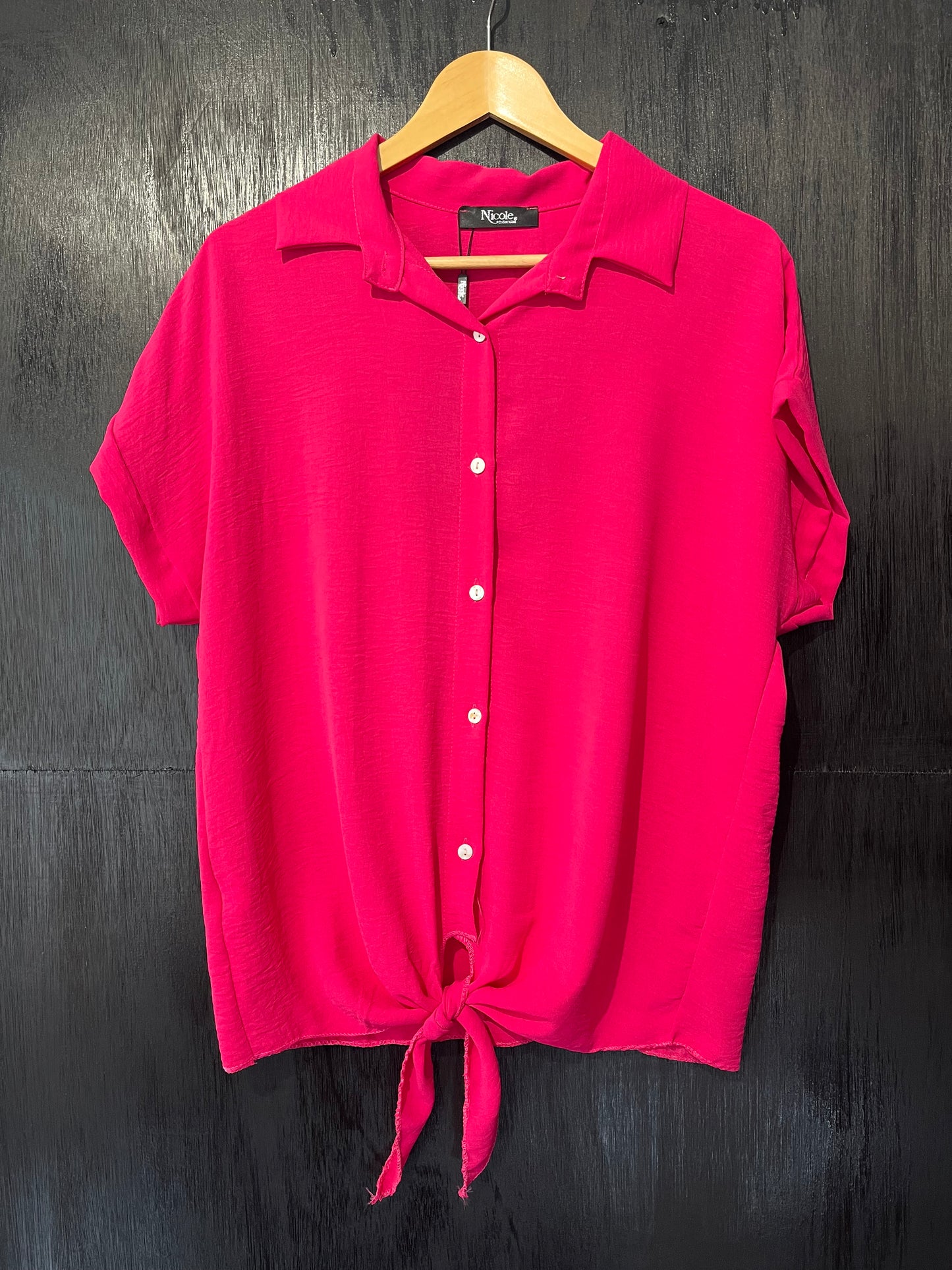 Tie Hem button front shirt