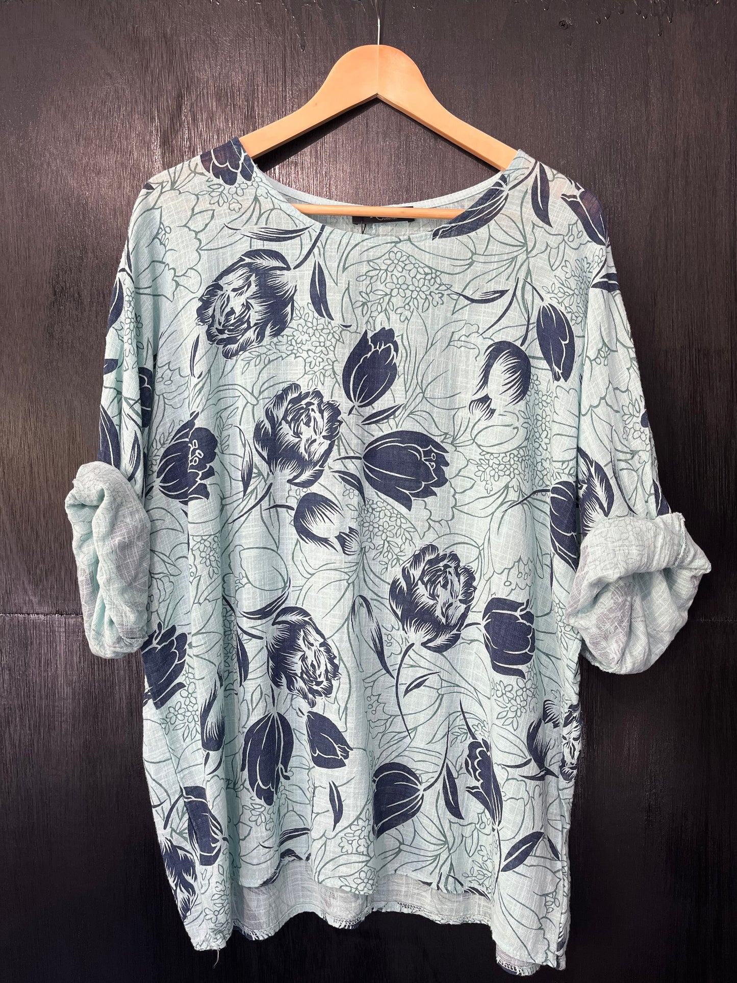 floral print cotton cheese cloth top