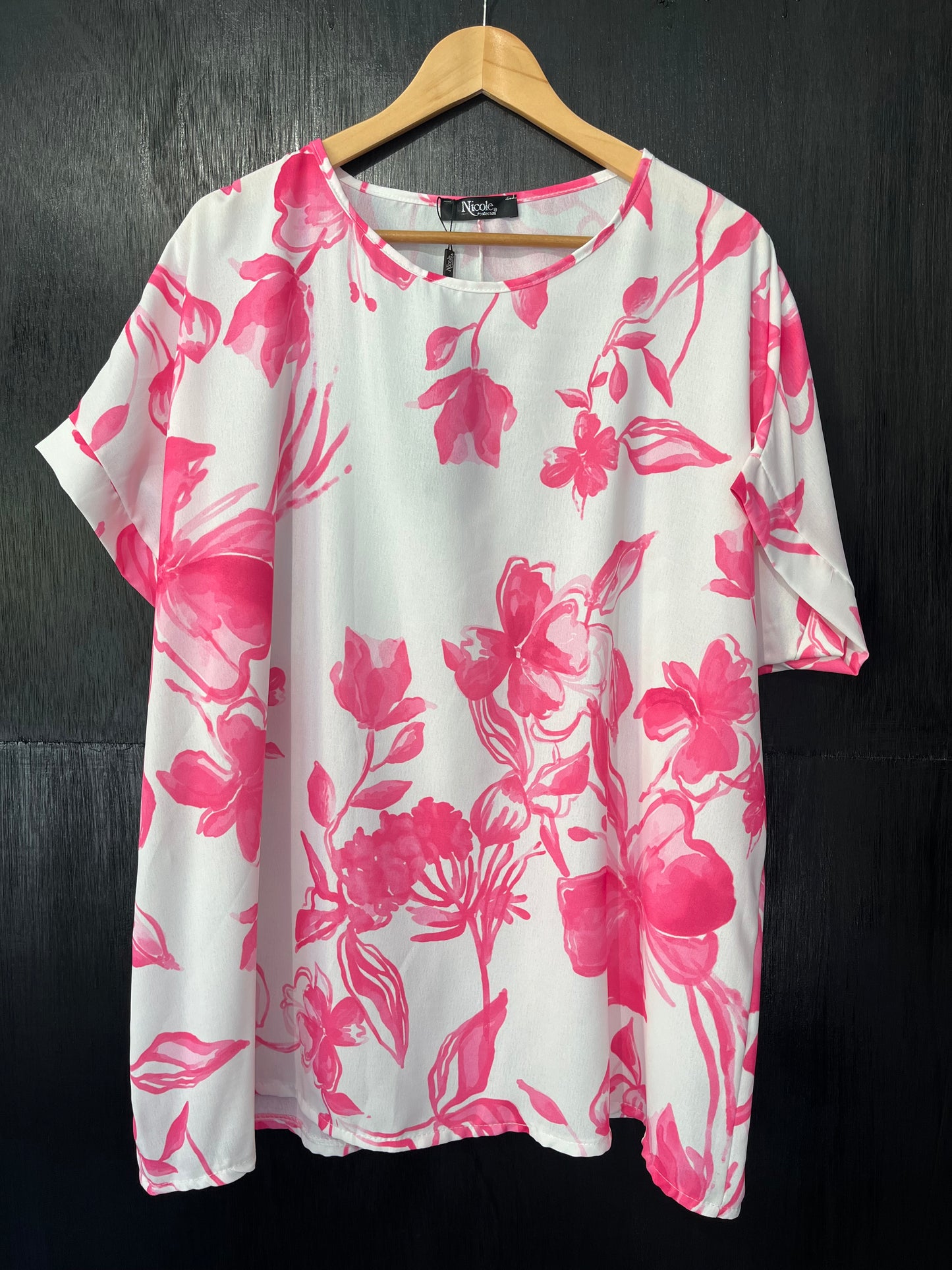 ladies printed poly viscose top