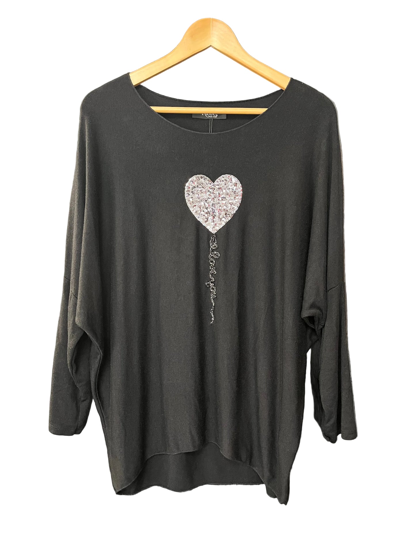 Soft Knit long sleeve jumper with Heart Embellishment design