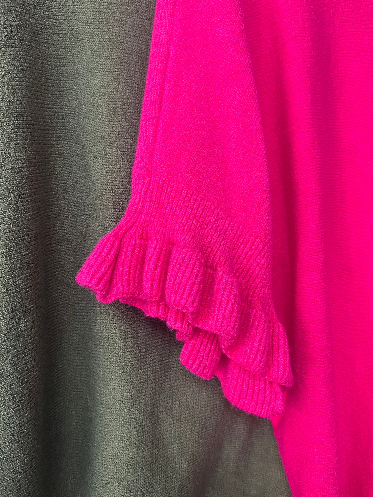 Knitted Bat wing Jumper with Ruffle Sleeves
