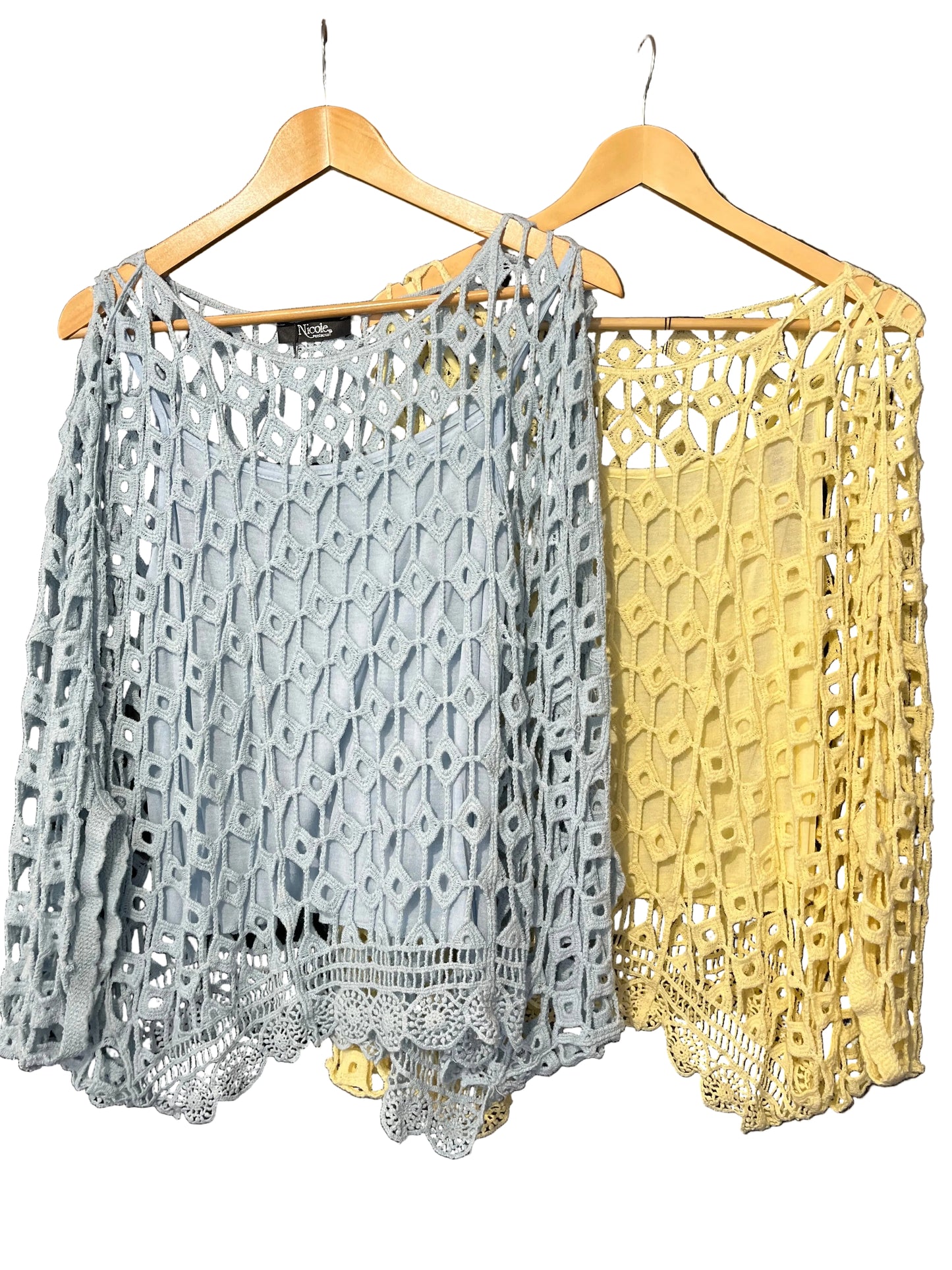 small diamond design crochet tunic with cami 2pc set