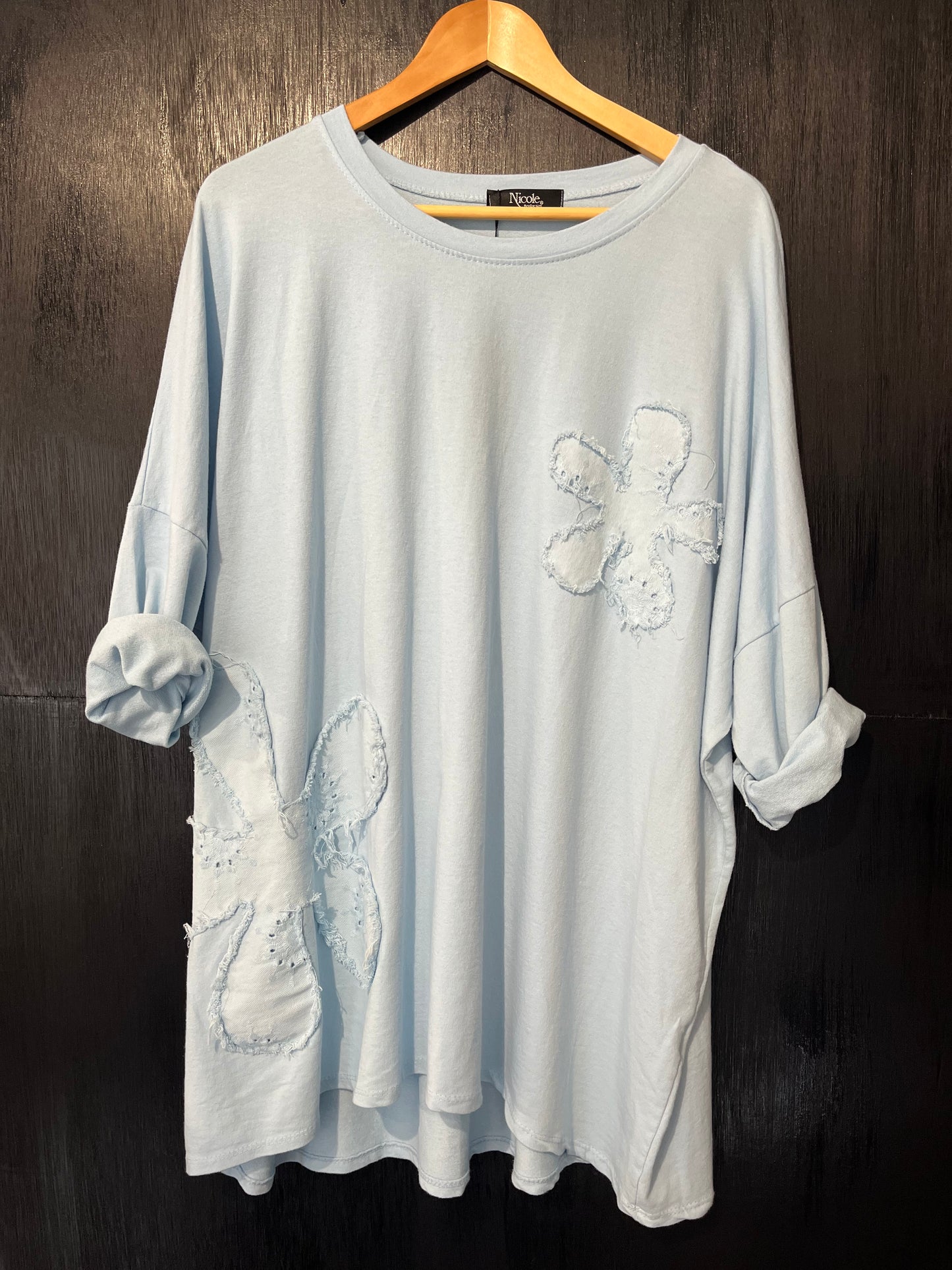 heavy weight cotton flower Appliqué jumper