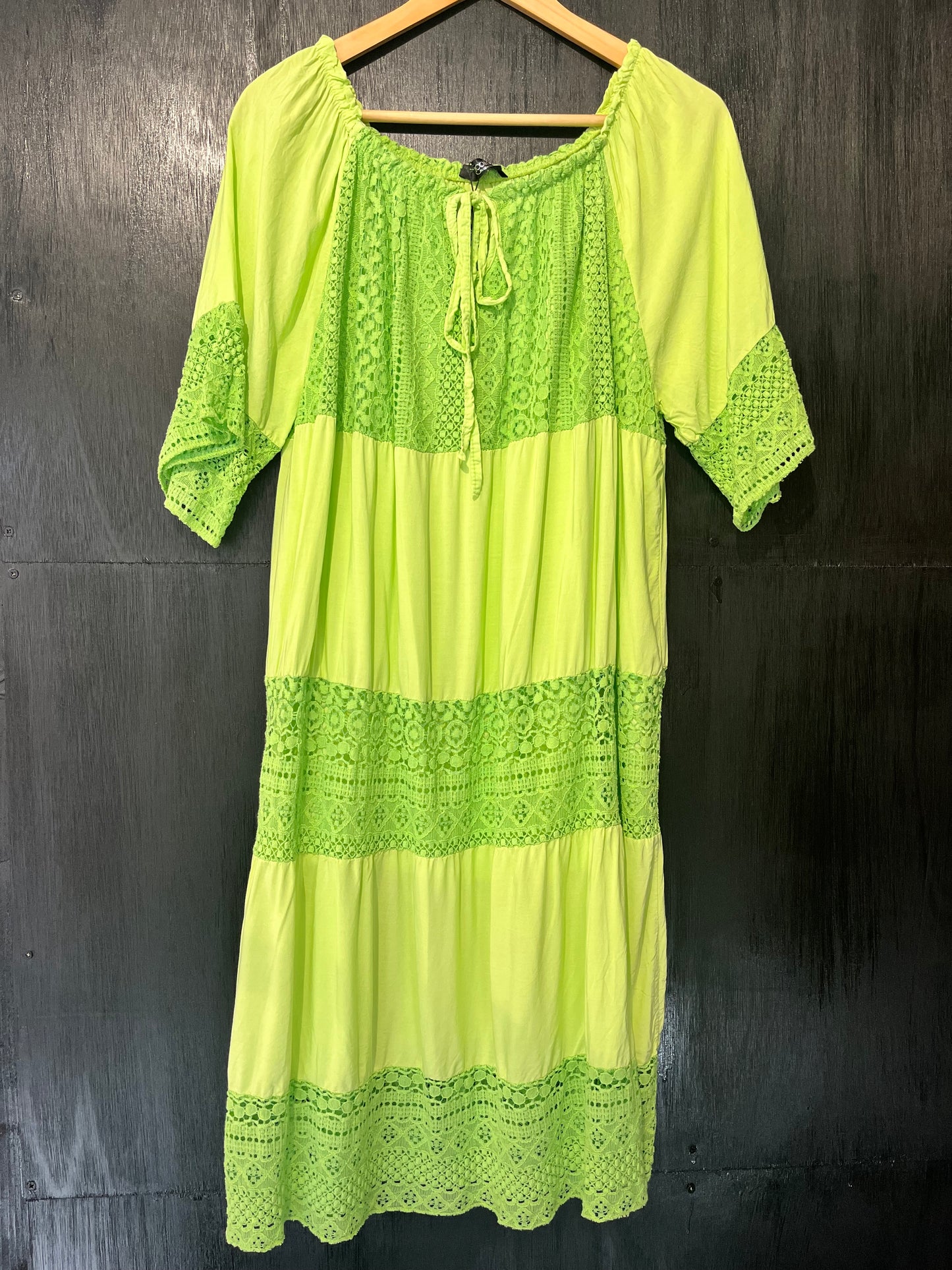 Gypsy style crochet panel dress