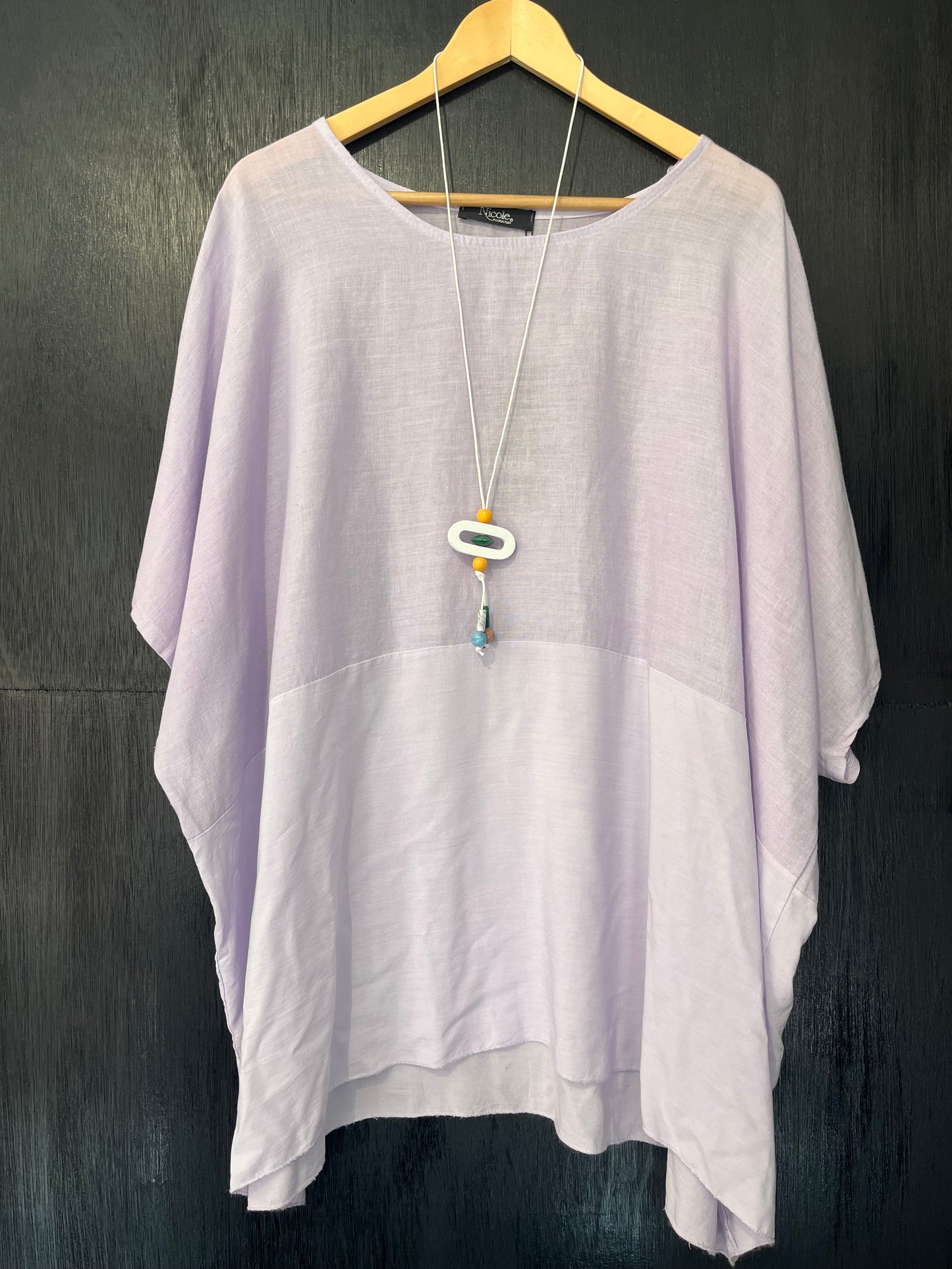 Two Tone lilac Necklace tunic