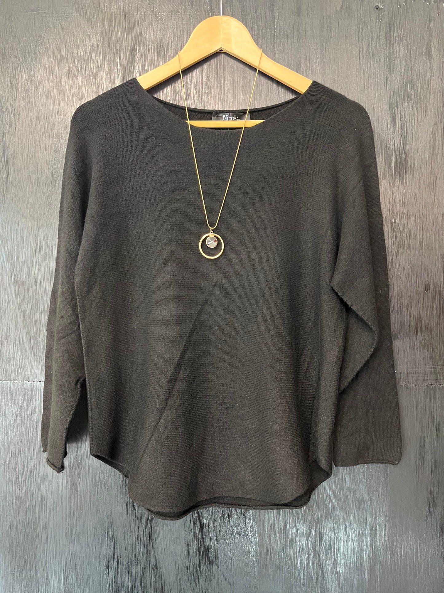 Beautiful soft knit jumper with necklace