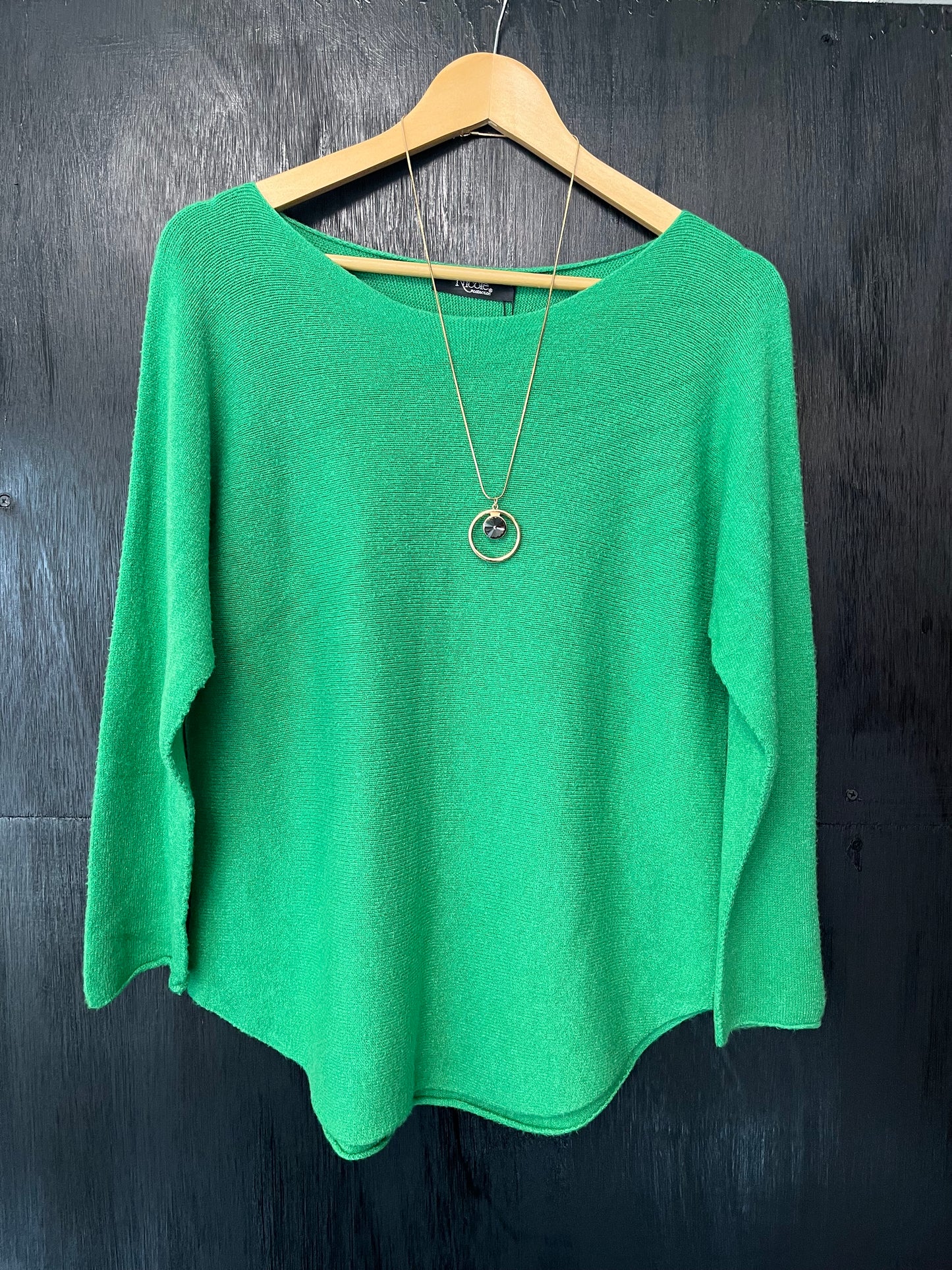 Beautiful soft knit jumper with necklace