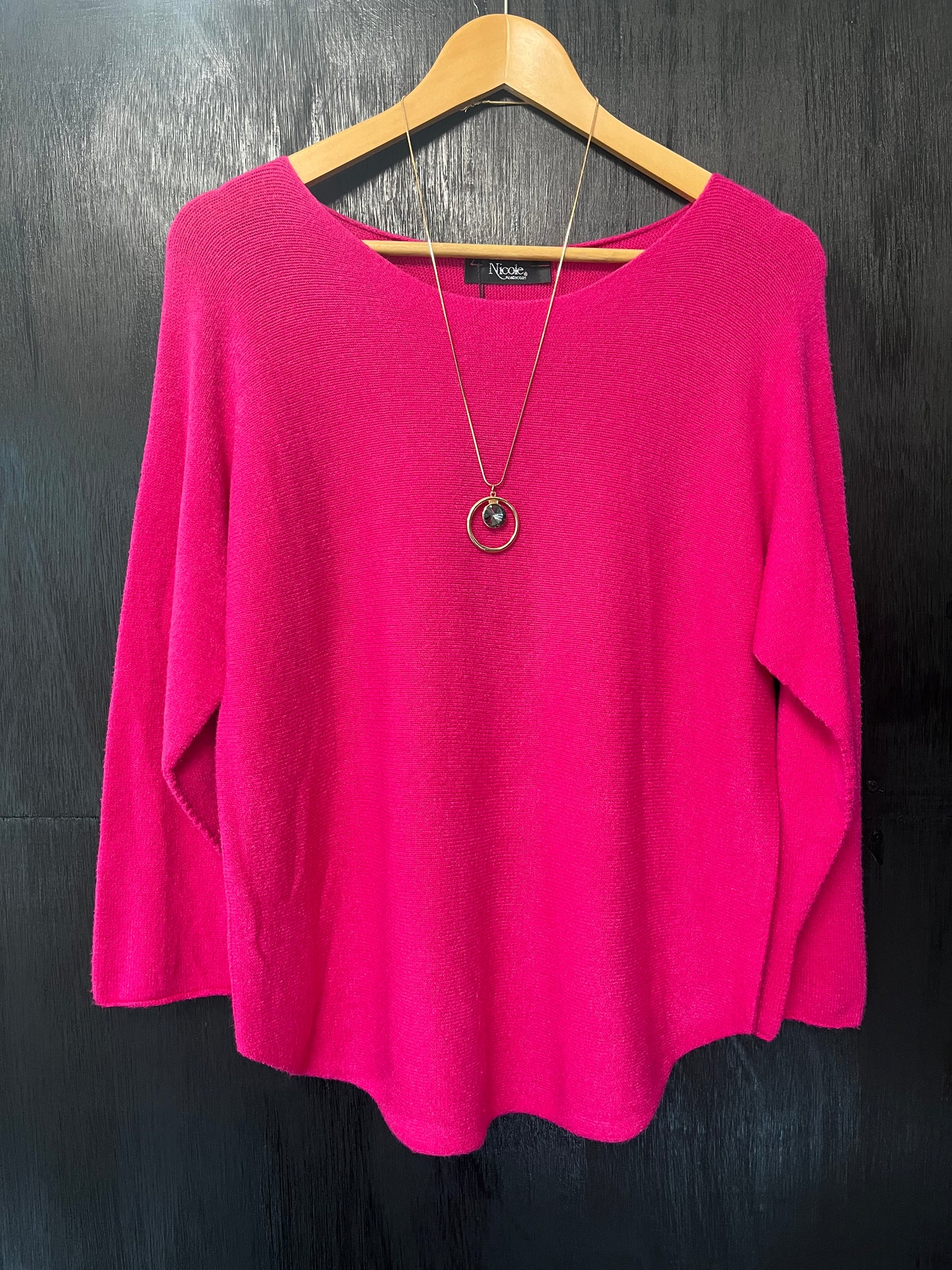 Beautiful soft knit jumper with necklace