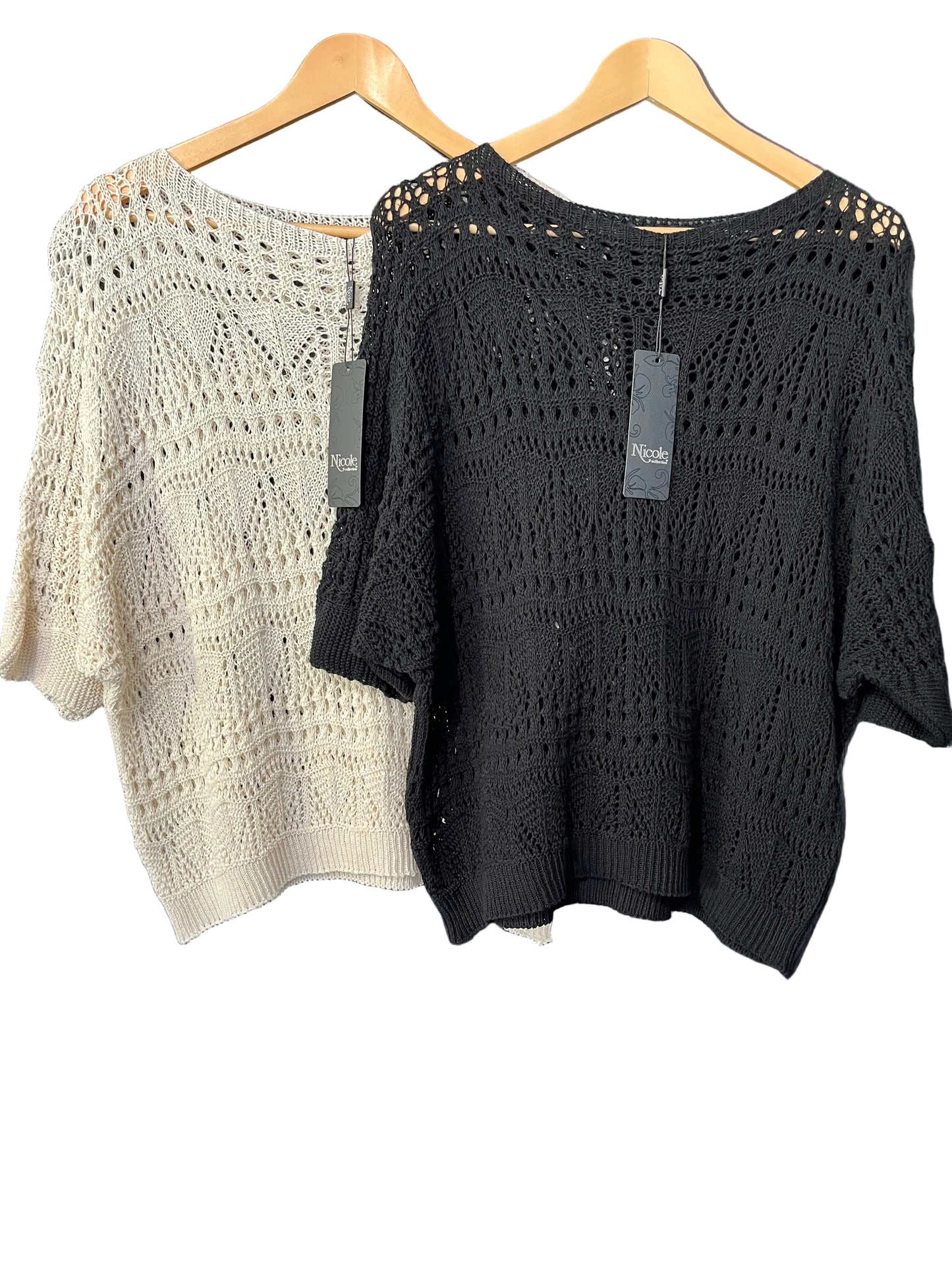 batwing cotton crochet top