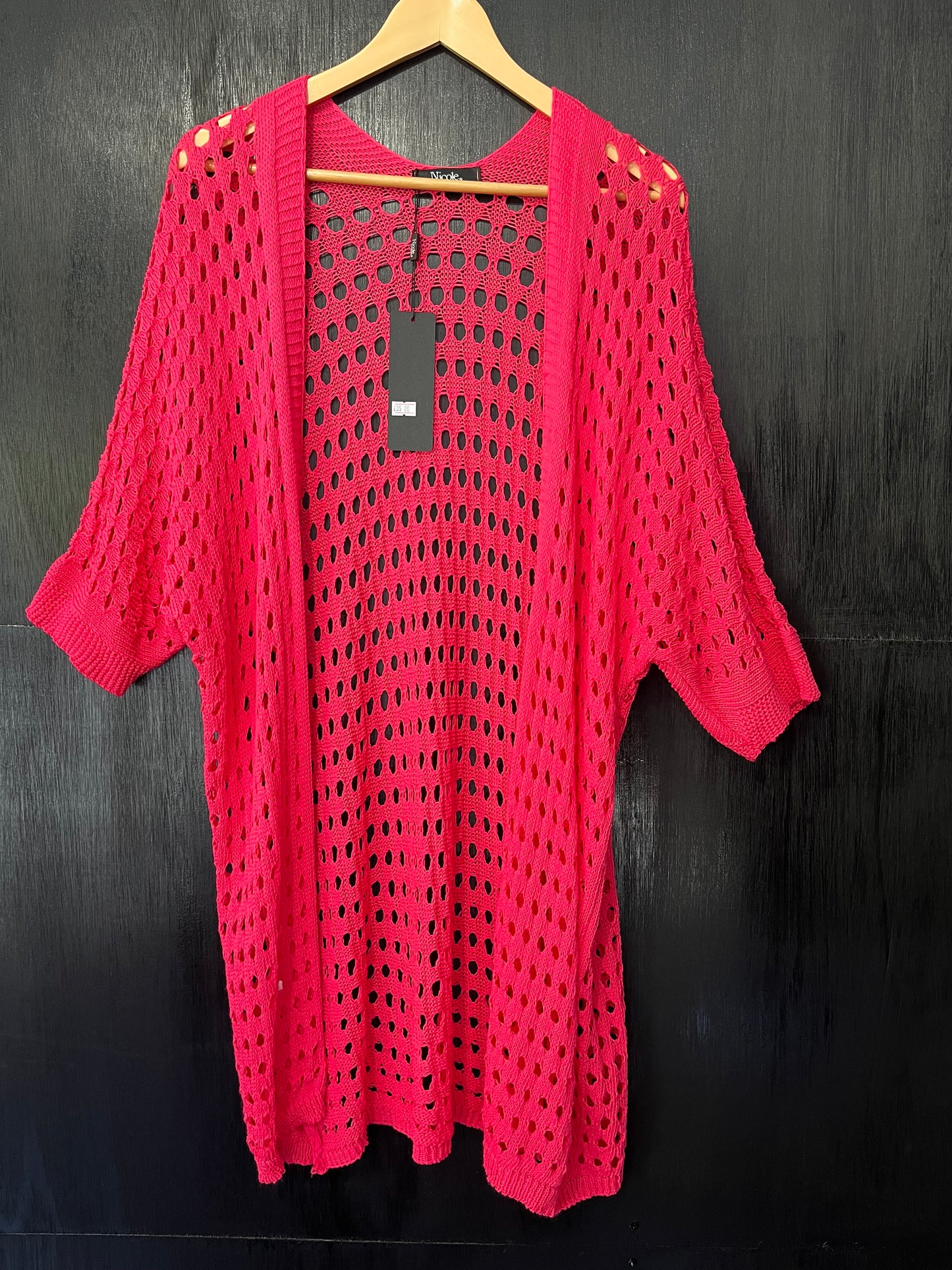long line cotton crochet cardigan cover up