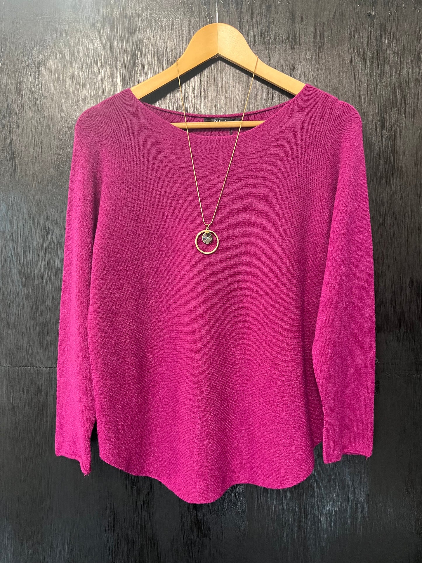 Beautiful soft knit jumper with necklace