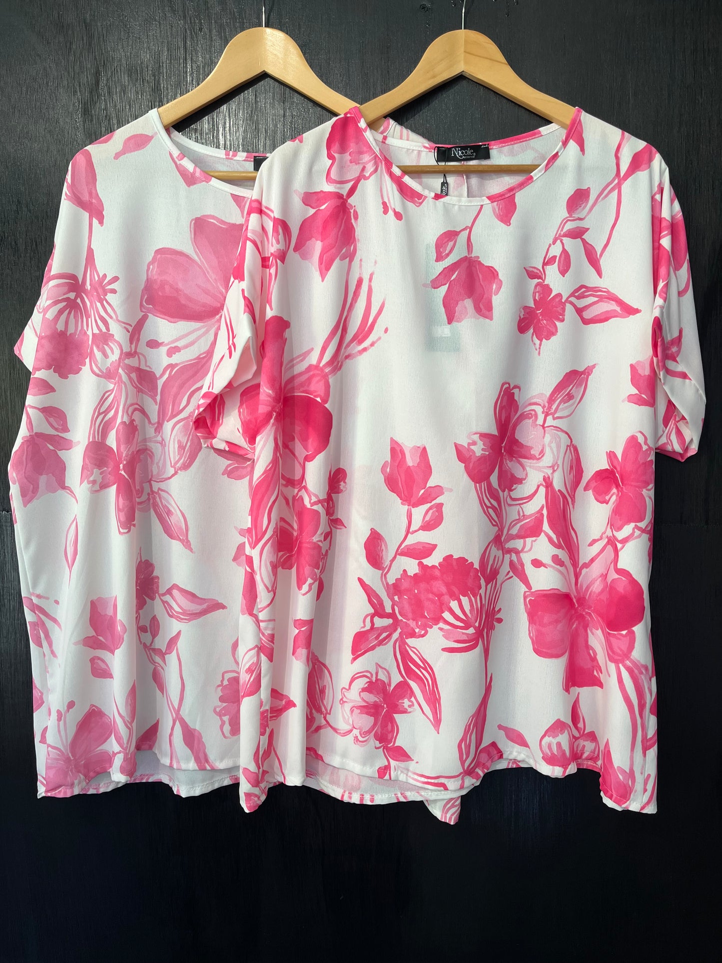 ladies printed poly viscose top