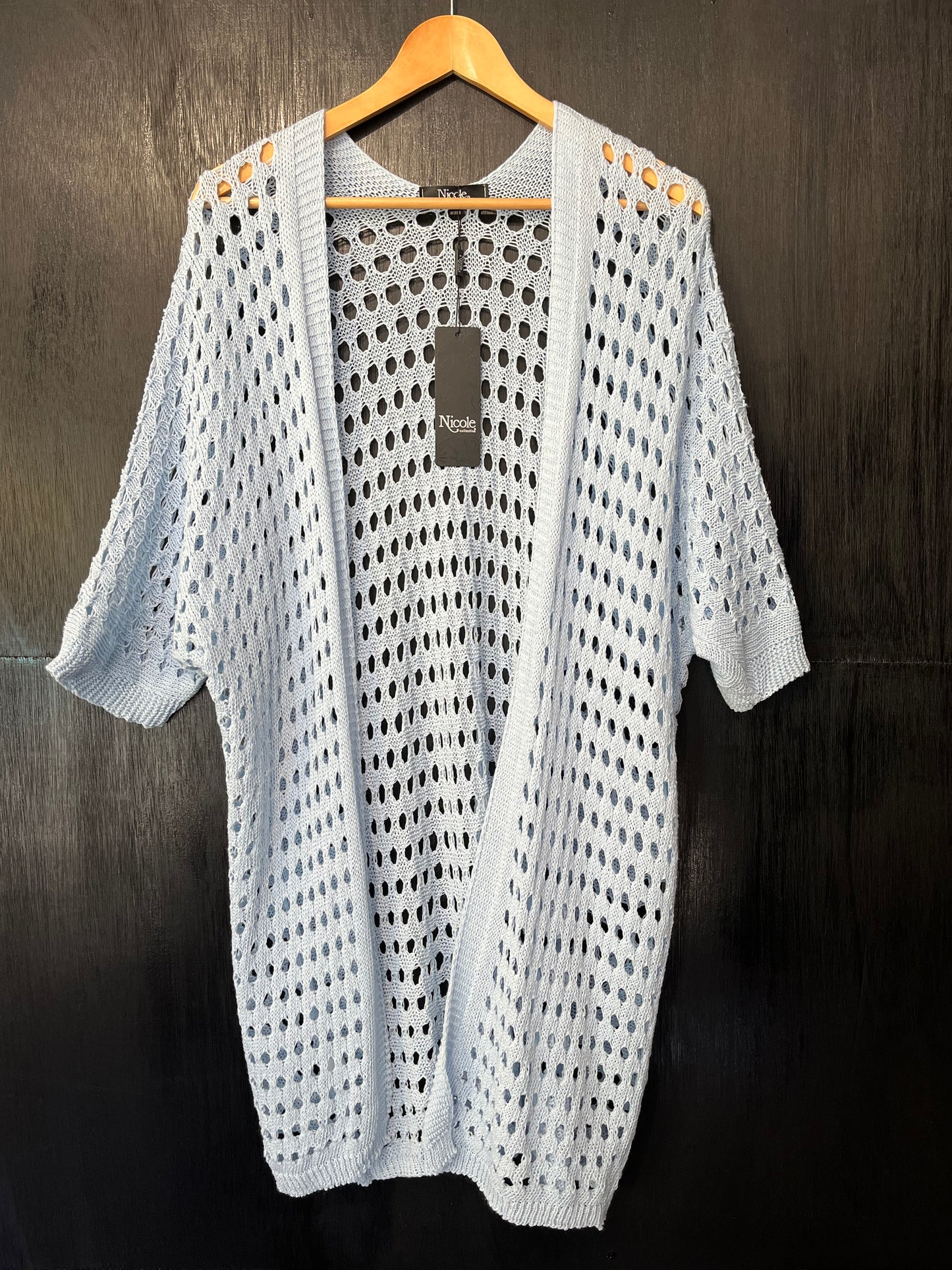 long line cotton crochet cardigan cover up