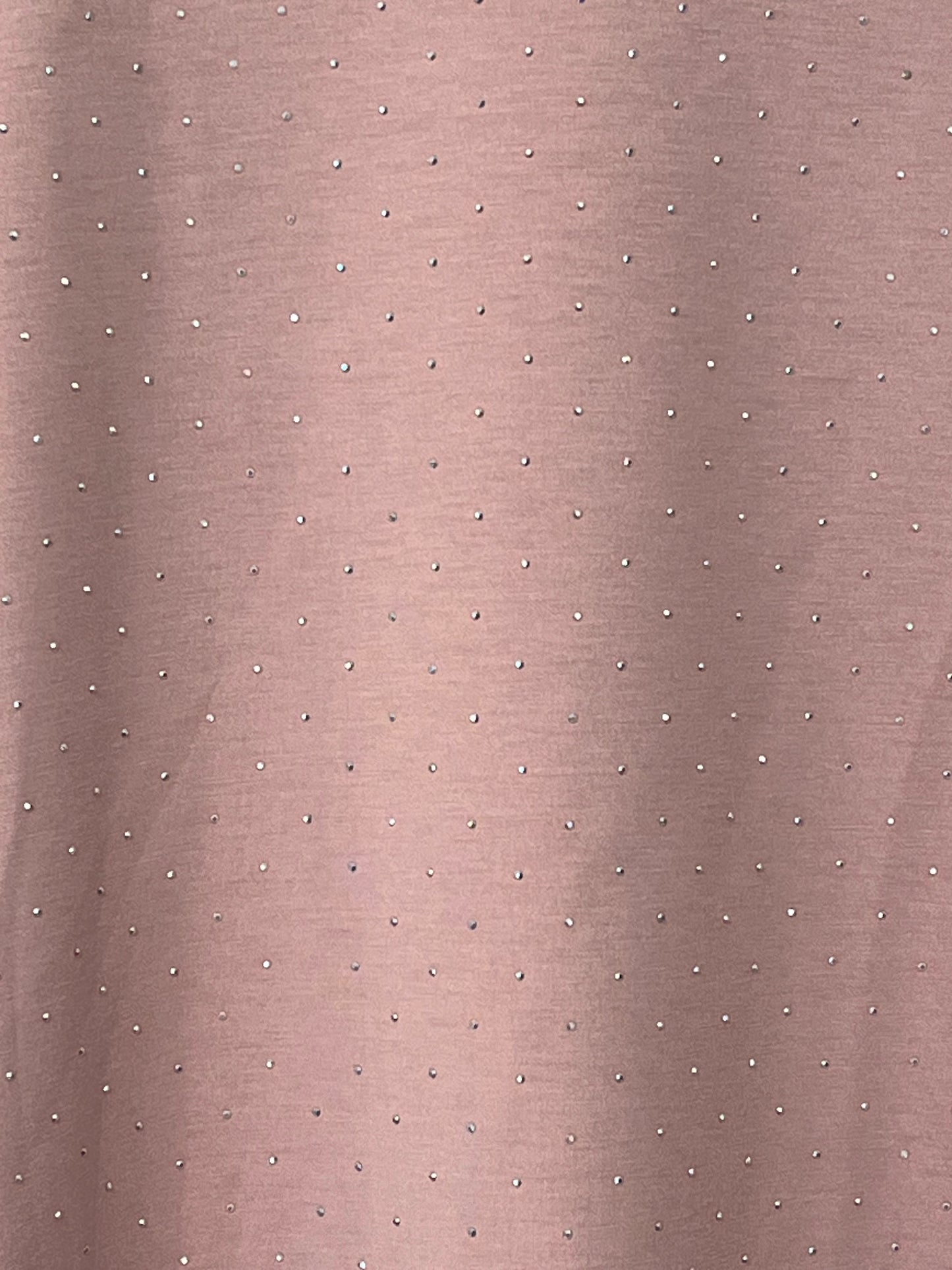 long sleeve sweat top with all over studded embellishment