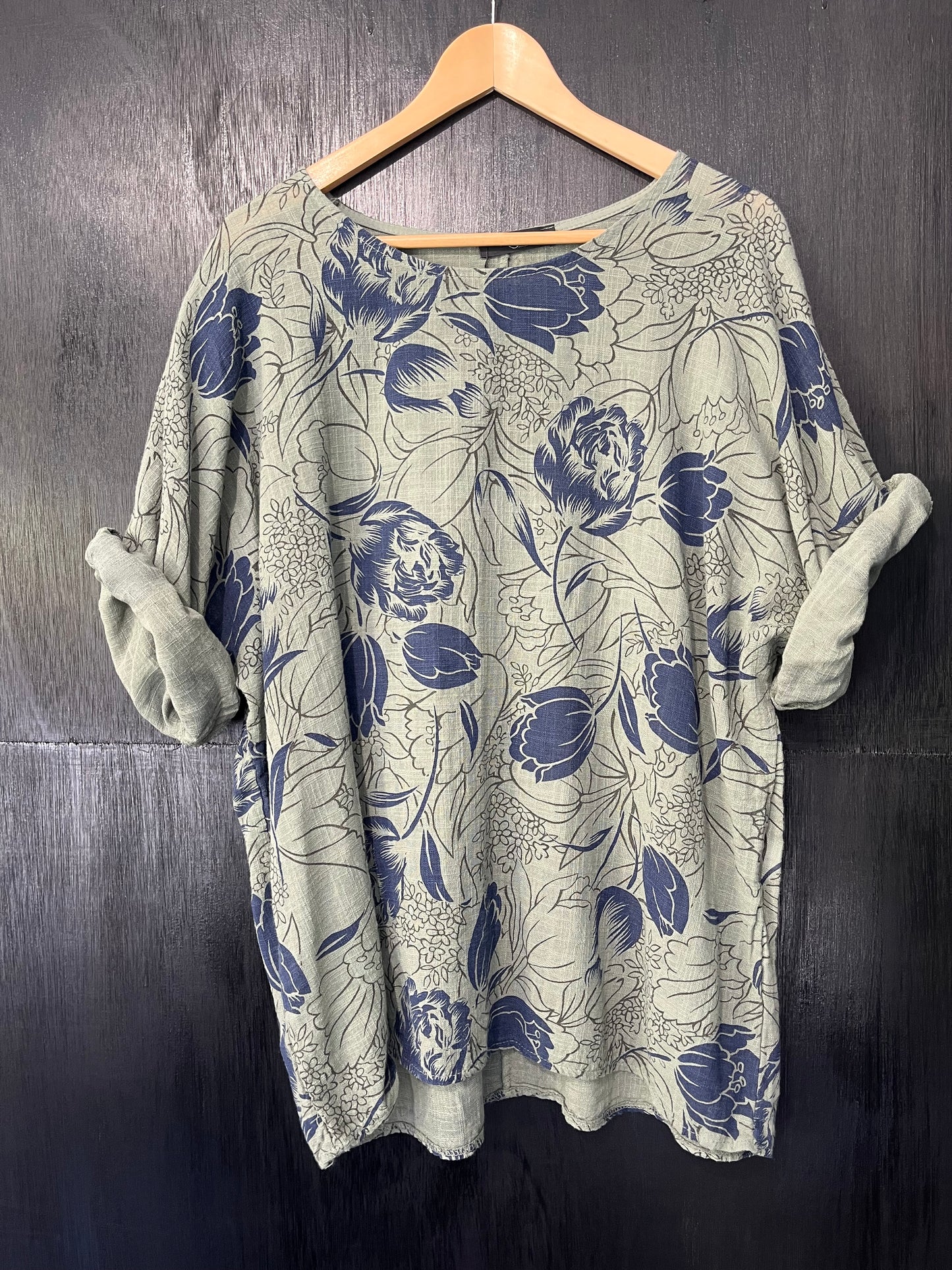 floral print cotton cheese cloth top