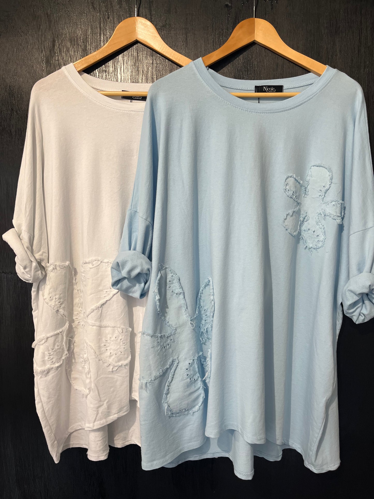 heavy weight cotton flower Appliqué jumper