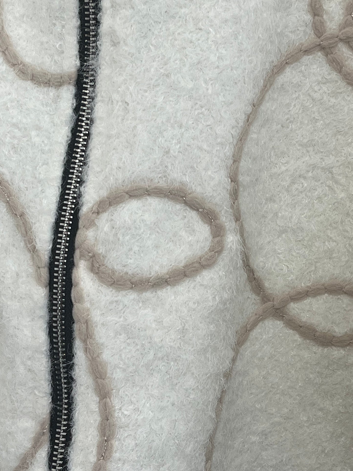 ladies zip front hooded jacket with stitch detail