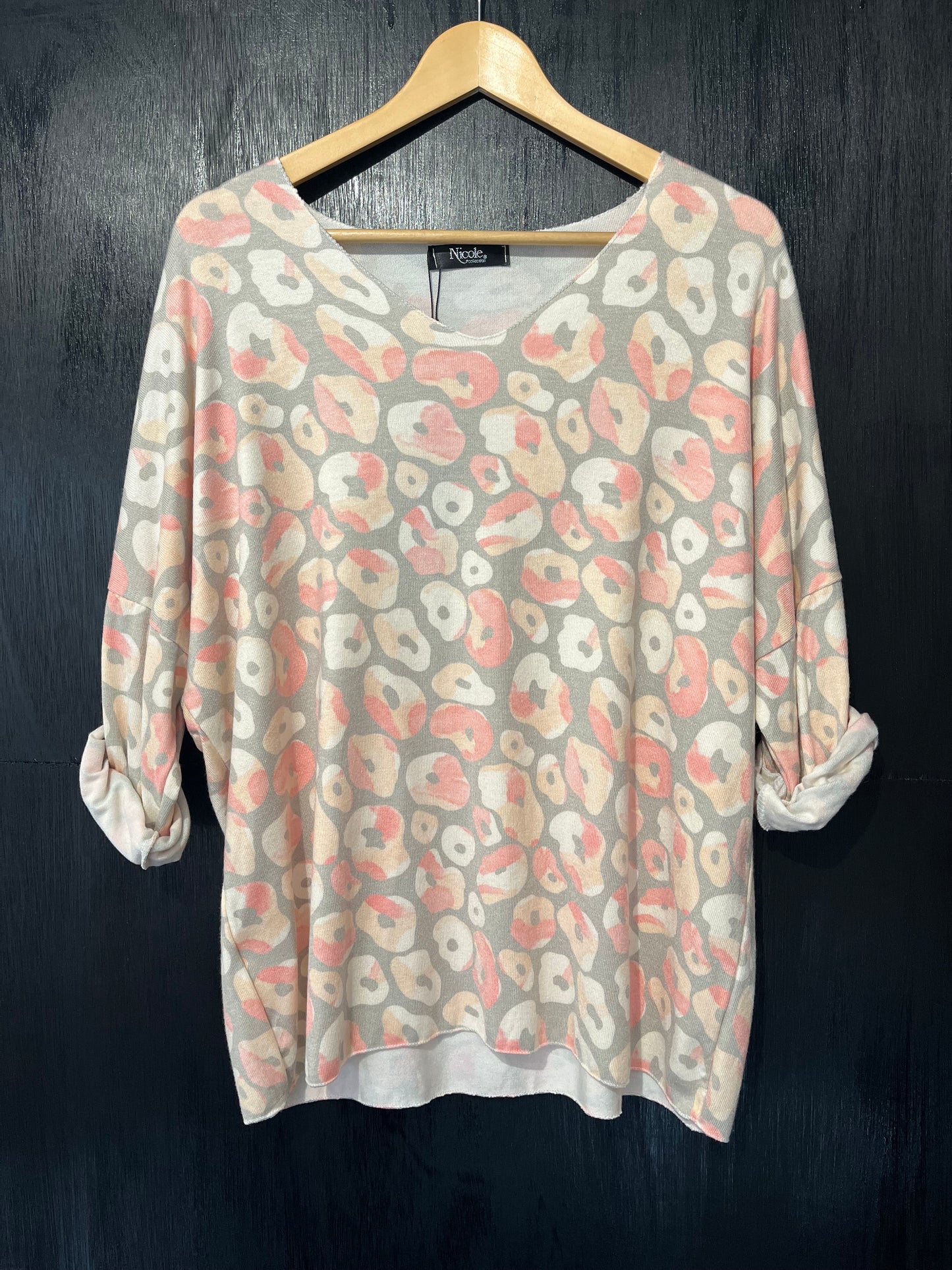 soft knit light weight animal print jumper