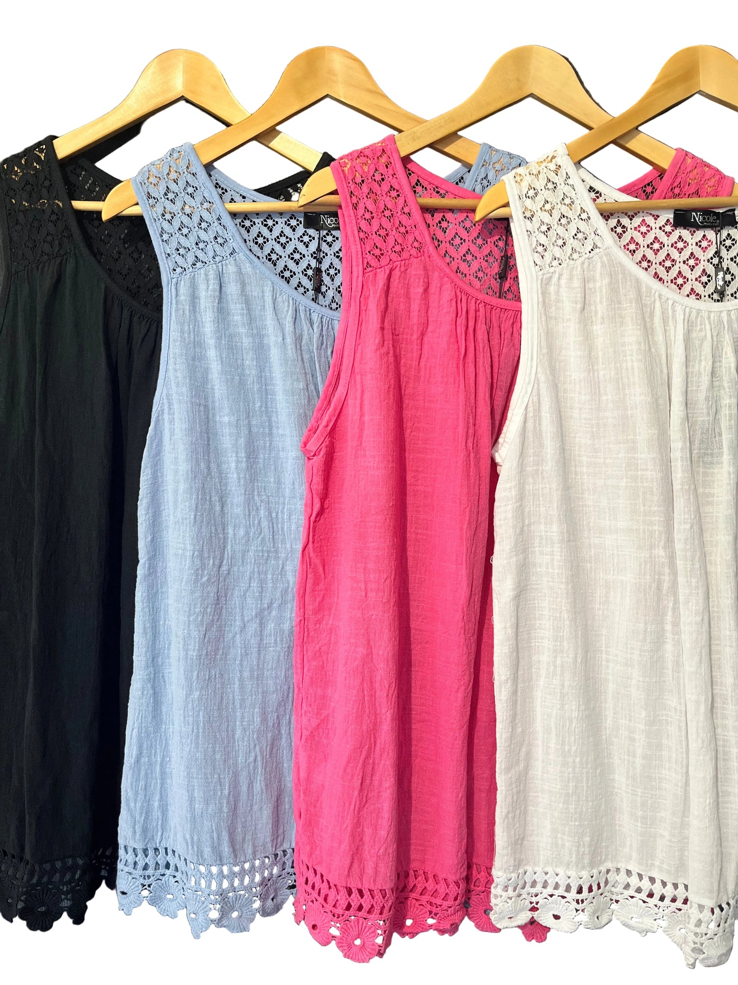Crochet panel vest top
