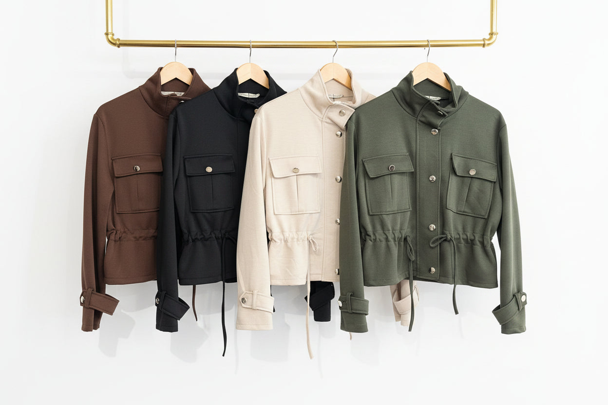 ruch detail gold button crop jacket