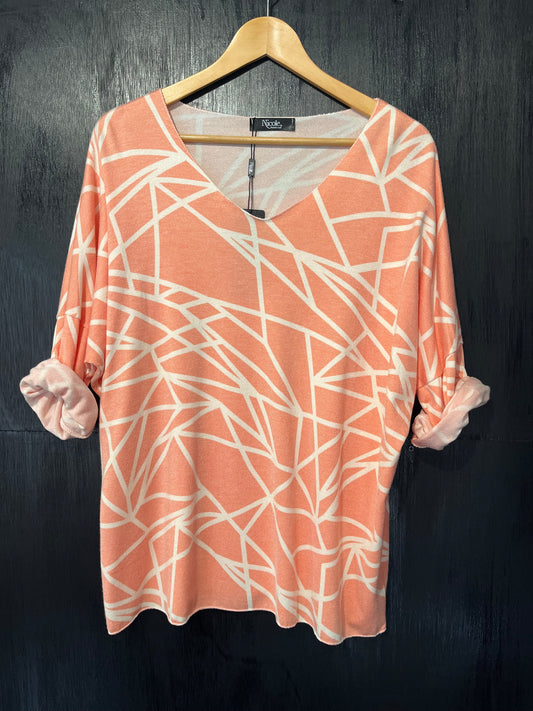 geometric light weight knit Jumper