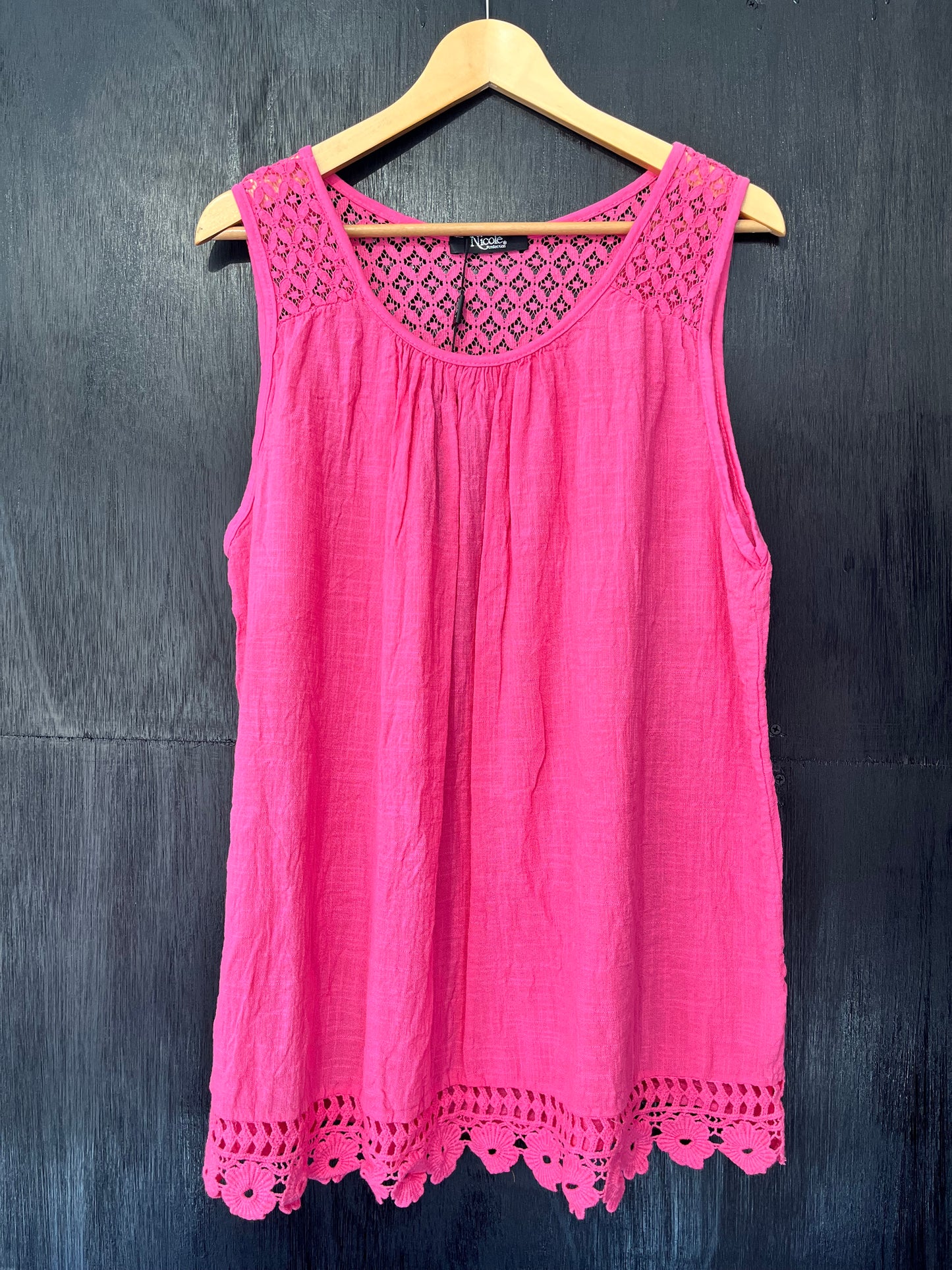 Crochet panel vest top