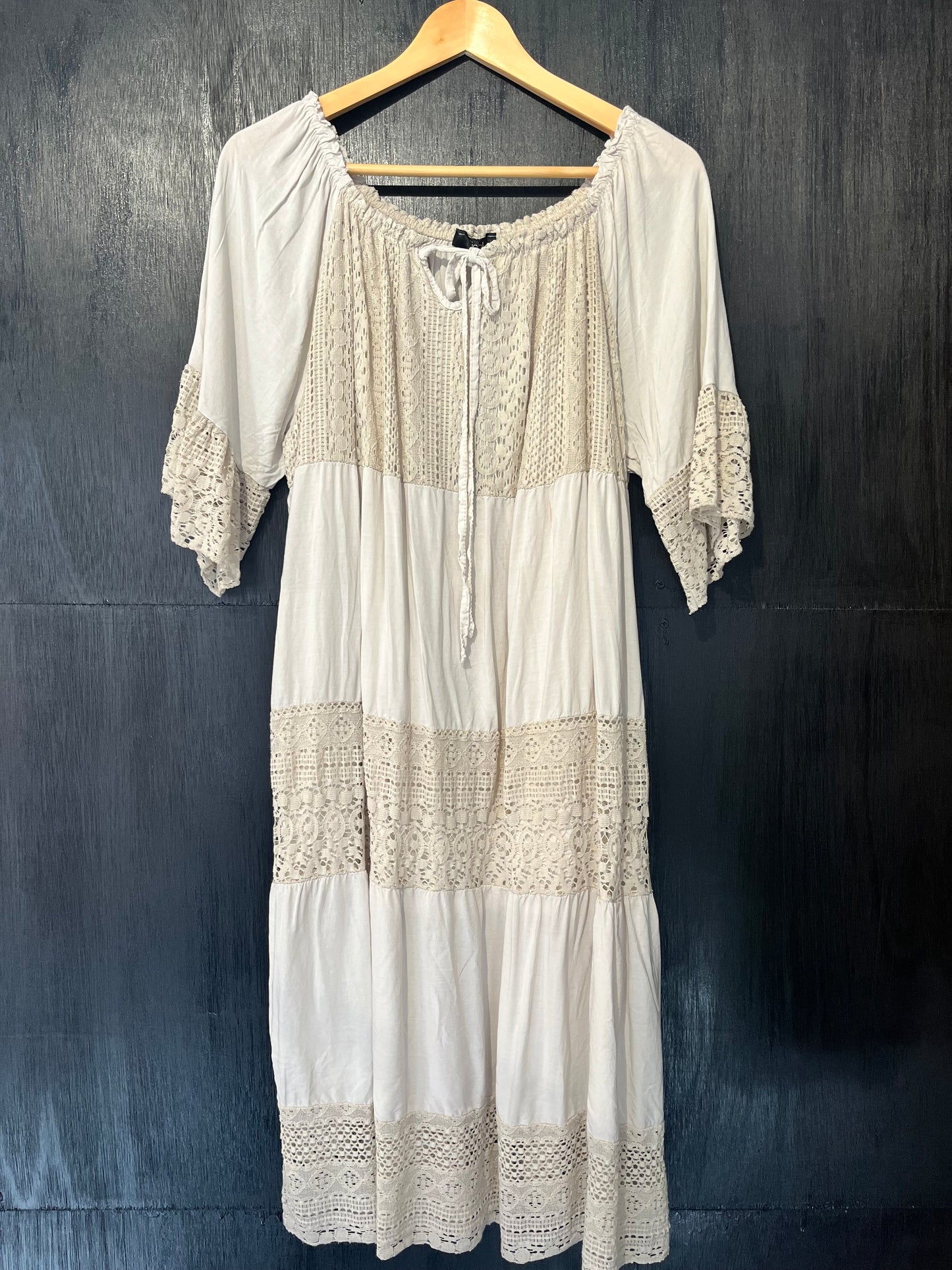 Gypsy style crochet panel dress