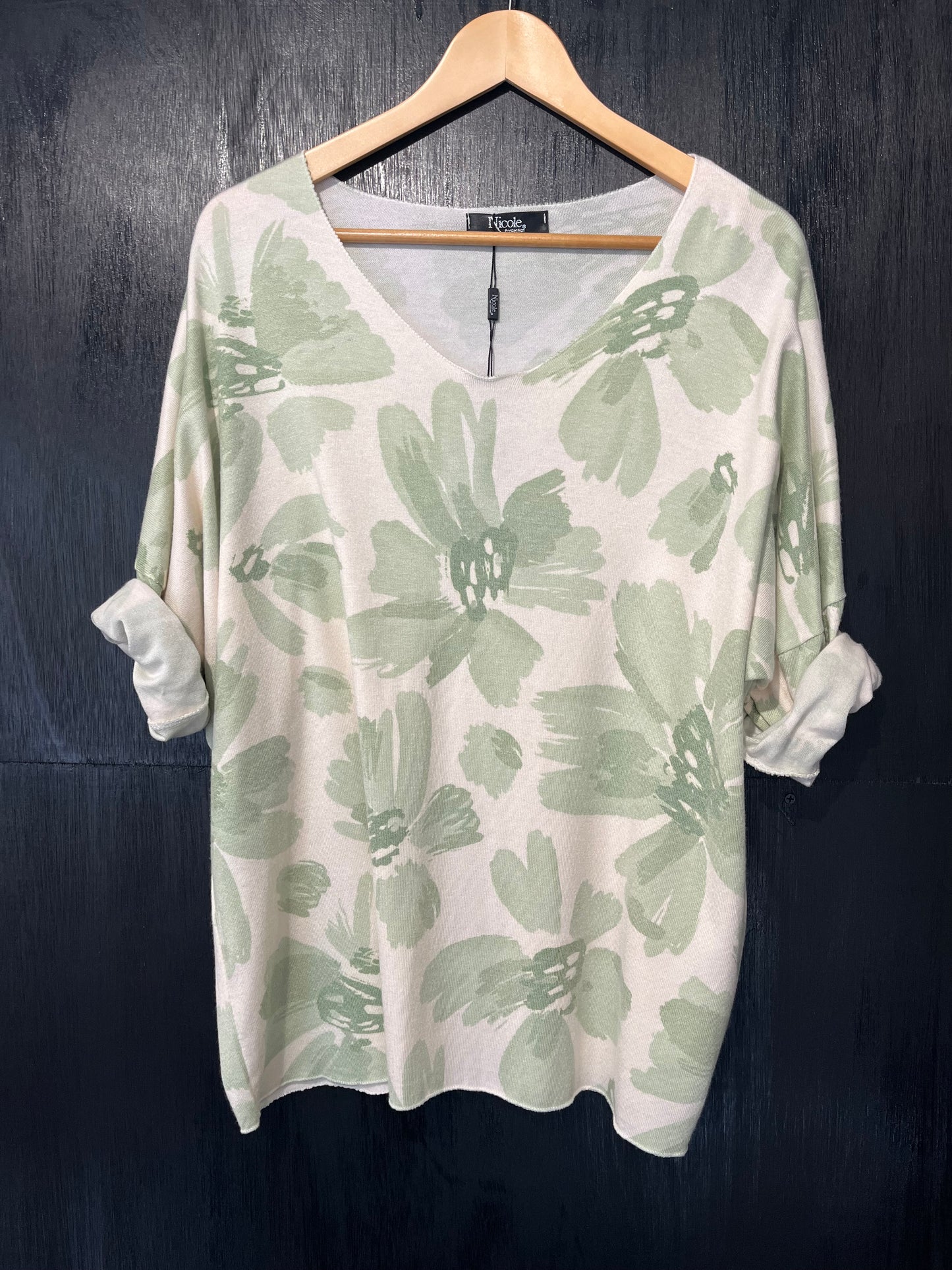 soft knit floral printed jumper