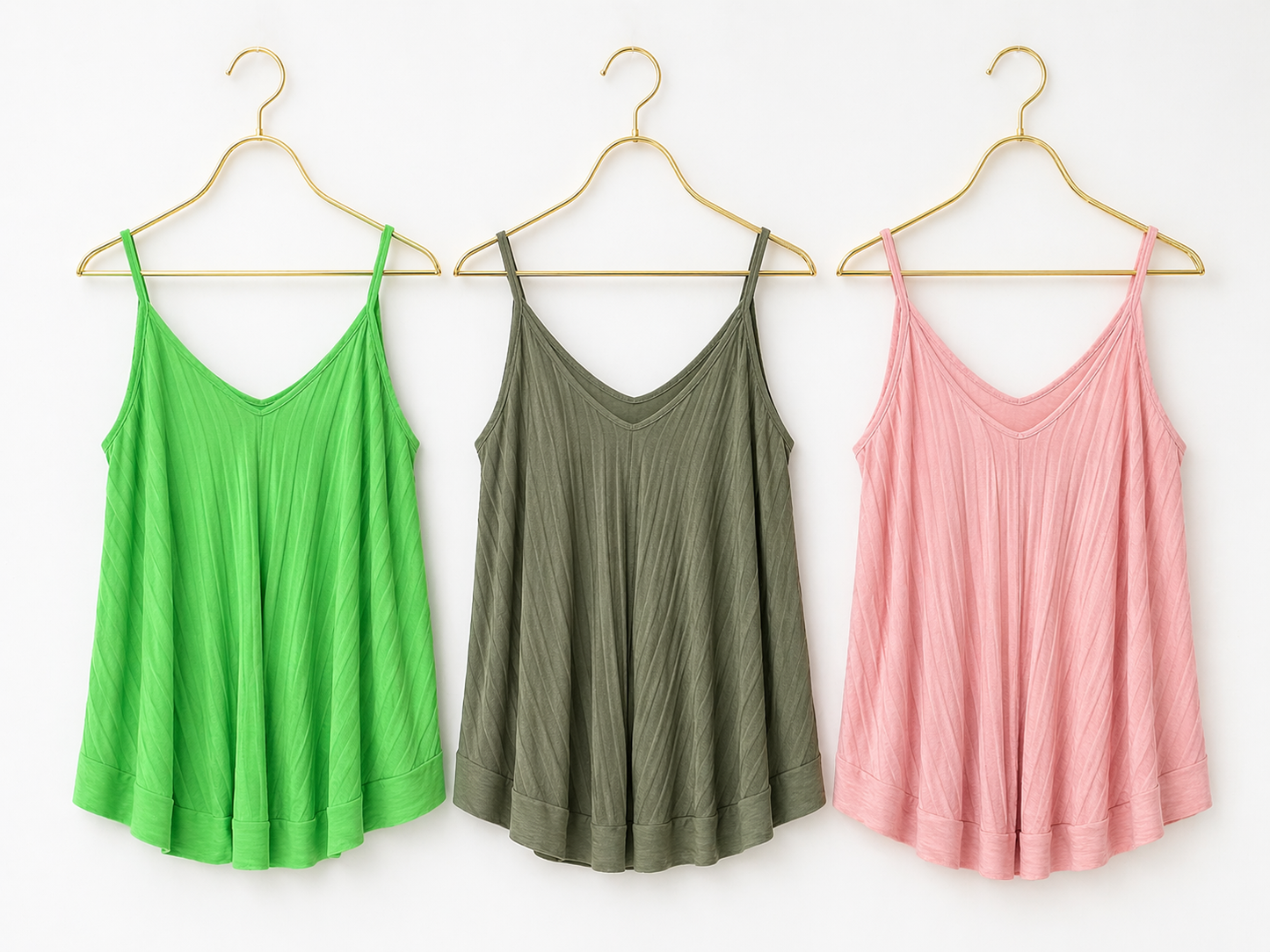 Pleated drap side cami top