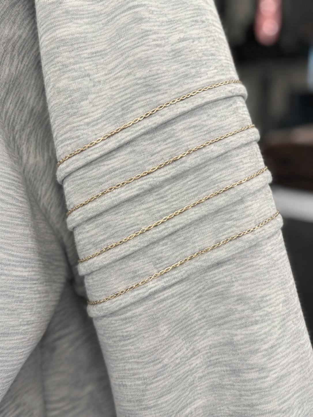 ladies sweat top and joggers with lurex trim detail