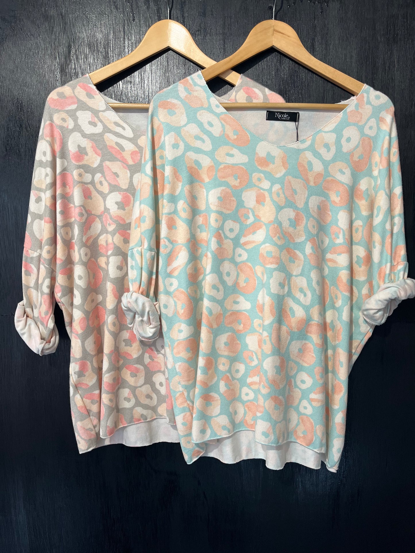 soft knit light weight animal print jumper