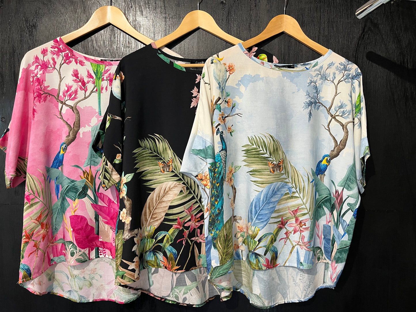 Oriental print viscose top