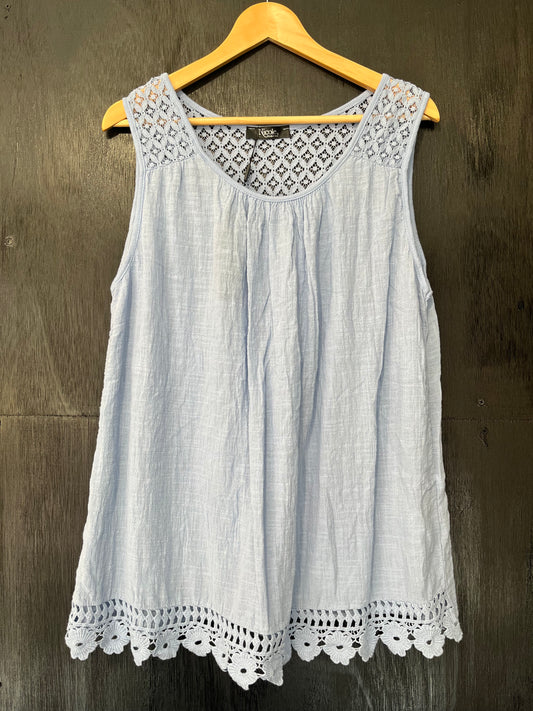 Crochet panel vest top